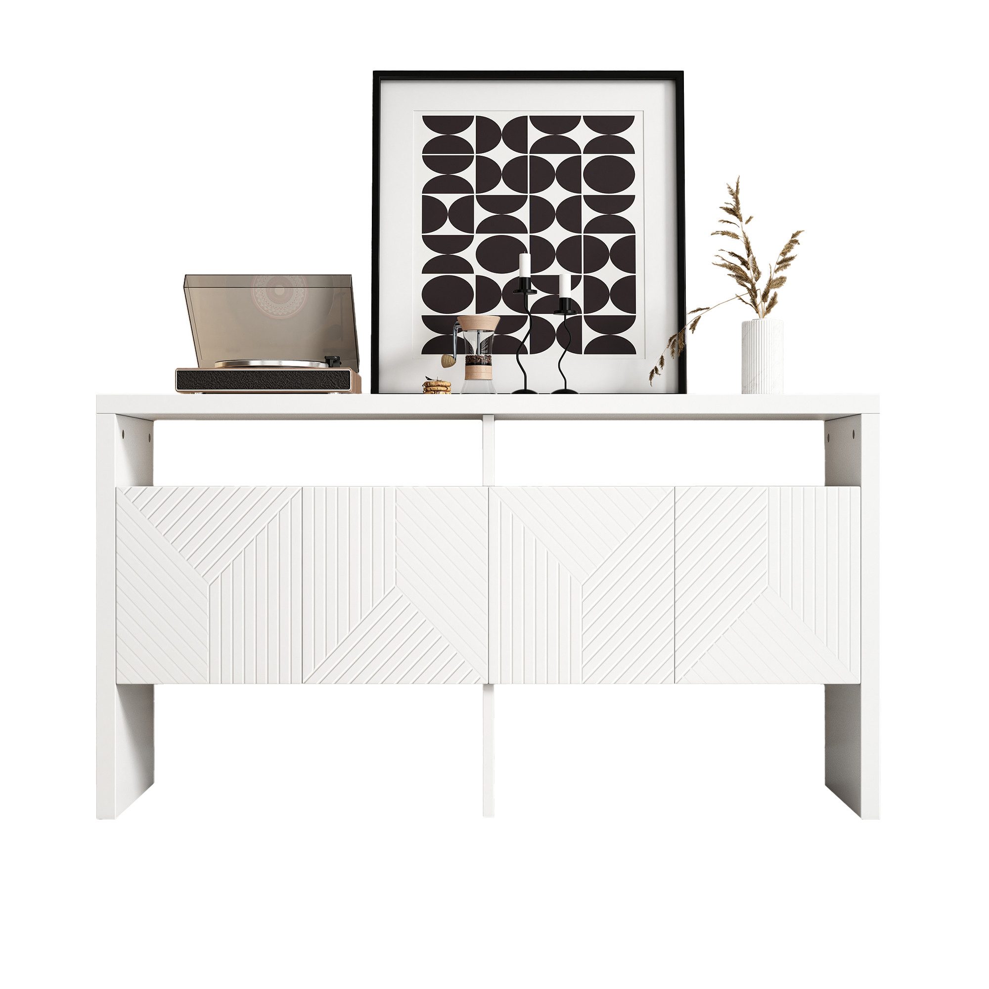 i@home Sideboard Schrank, Schwarz/Weiß, mit 2 günstig online kaufen
