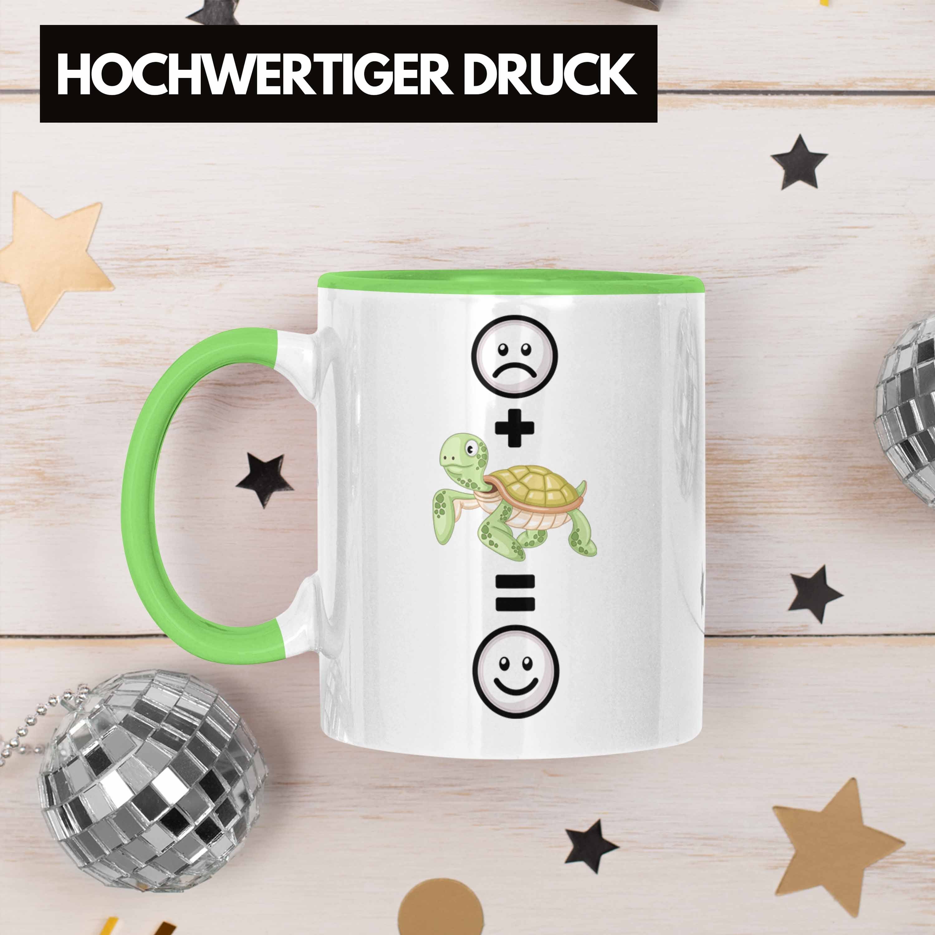 Trendation Tasse für Schildkröten-Liebhaber Grün Schildkröte Züchter Lustige Tasse Geschenk