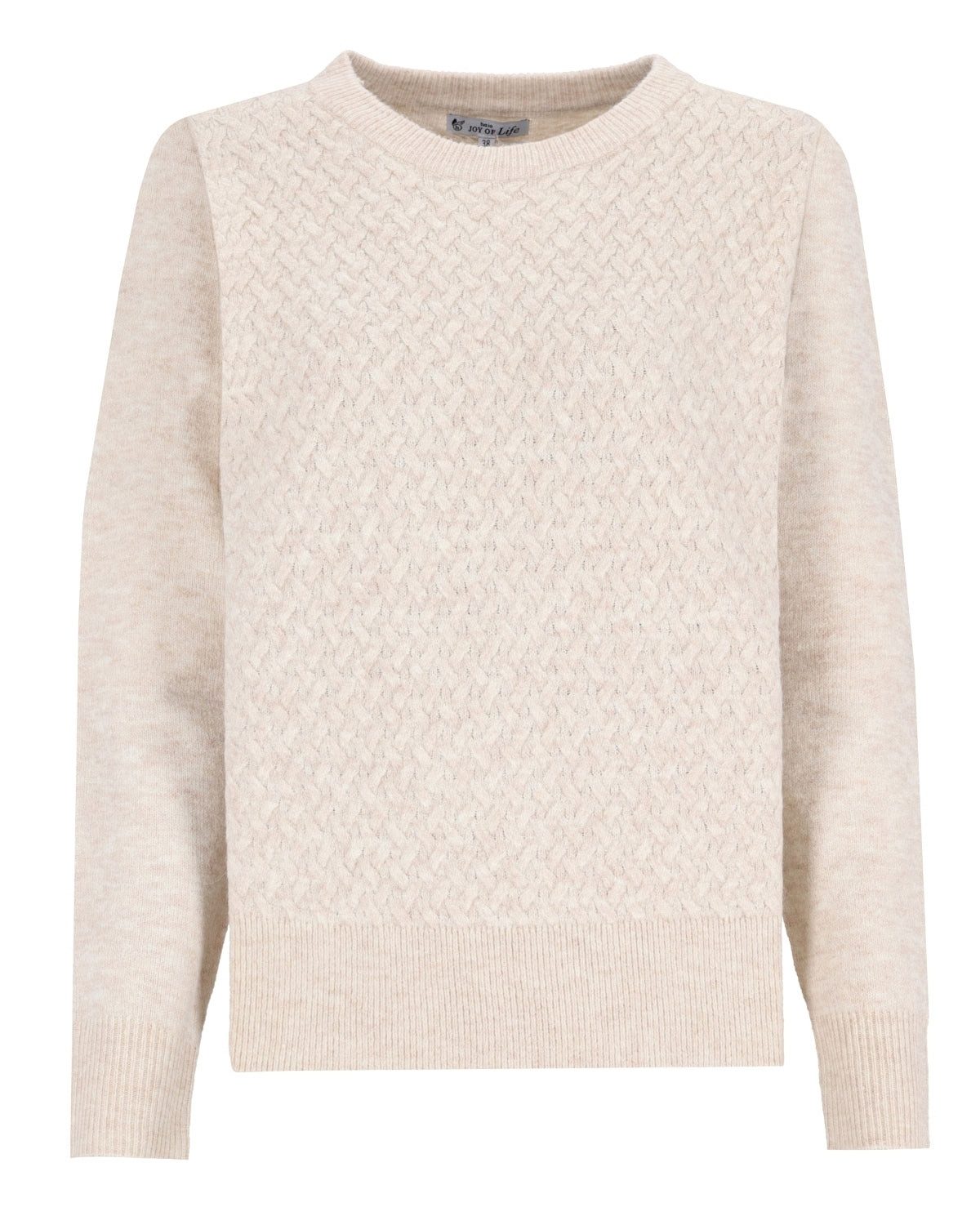 Hajo Rundhalspullover Pullover mit Zopfmuster