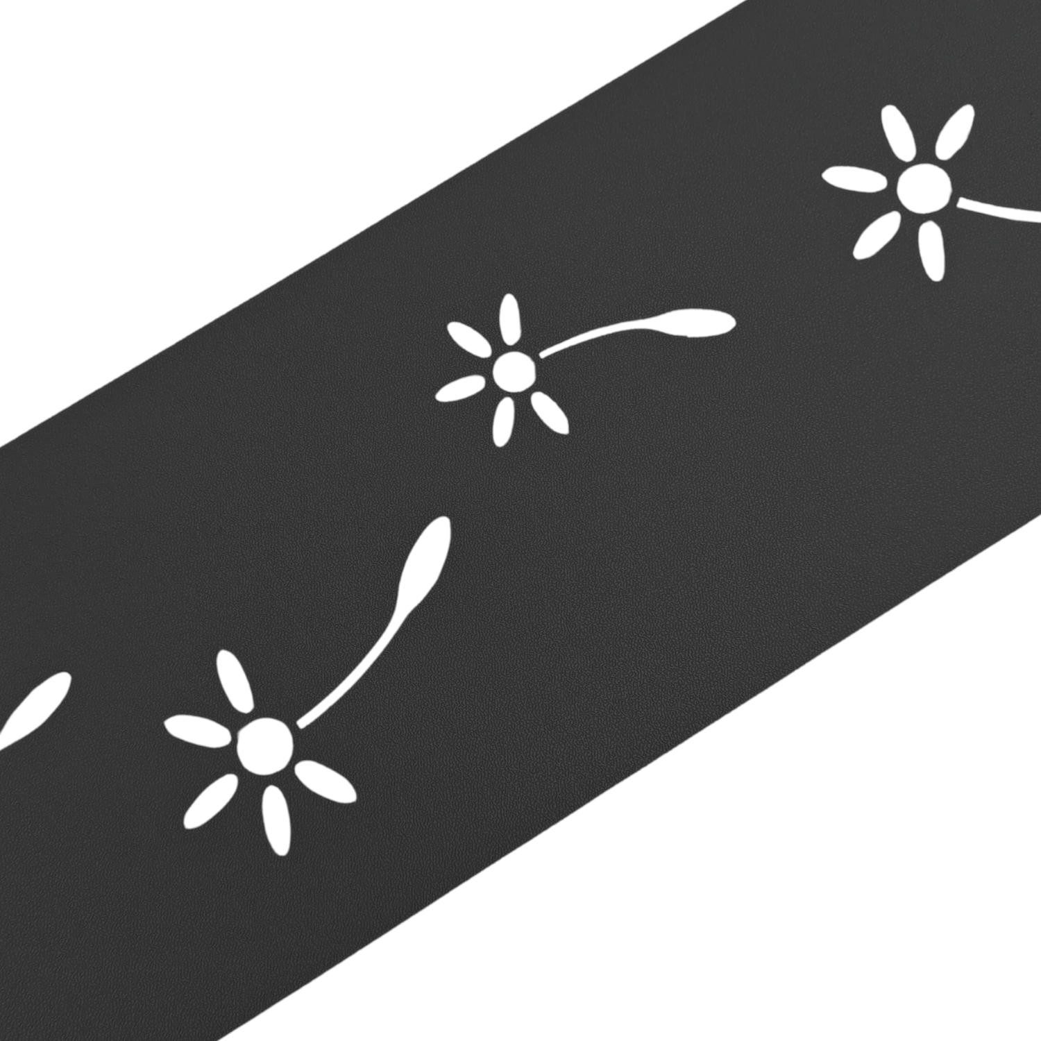 zaunzu Sichtschutzstreifen Premium Dekor Pusteblume Lasermuster Anthrazit 2 günstig online kaufen