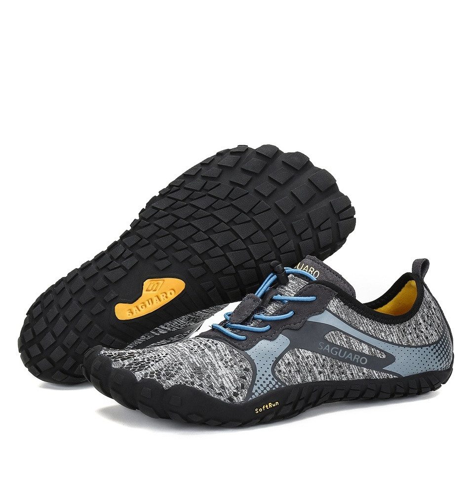 SAGUARO Fast I (flexible Sohle, breite Zehenbox) grau Barfußschuh