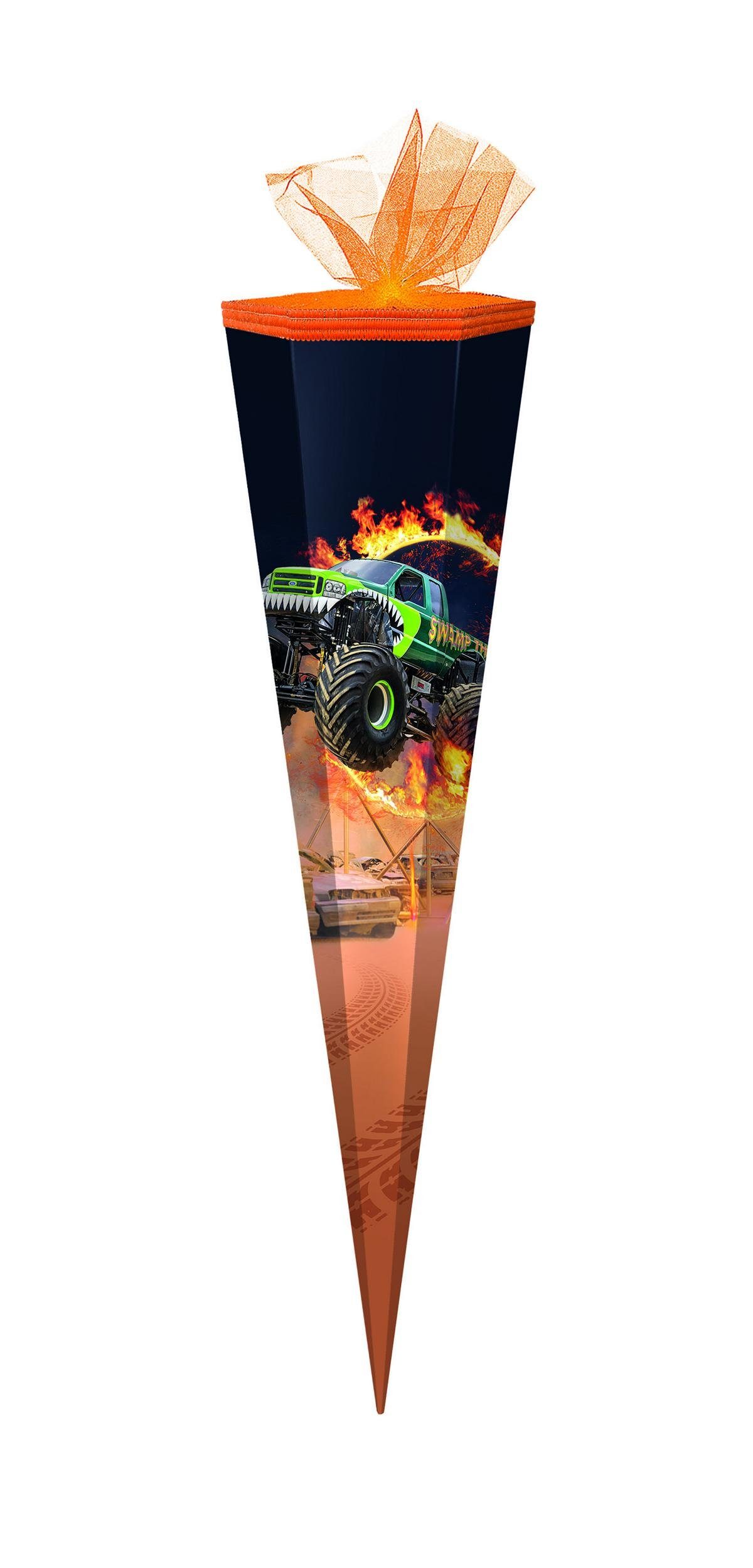 Verpackungsmittel GmbH Markneukirchen Schultüte Schultüte / Zuckertüte / 85cm / eckig / "Monster Truck"
