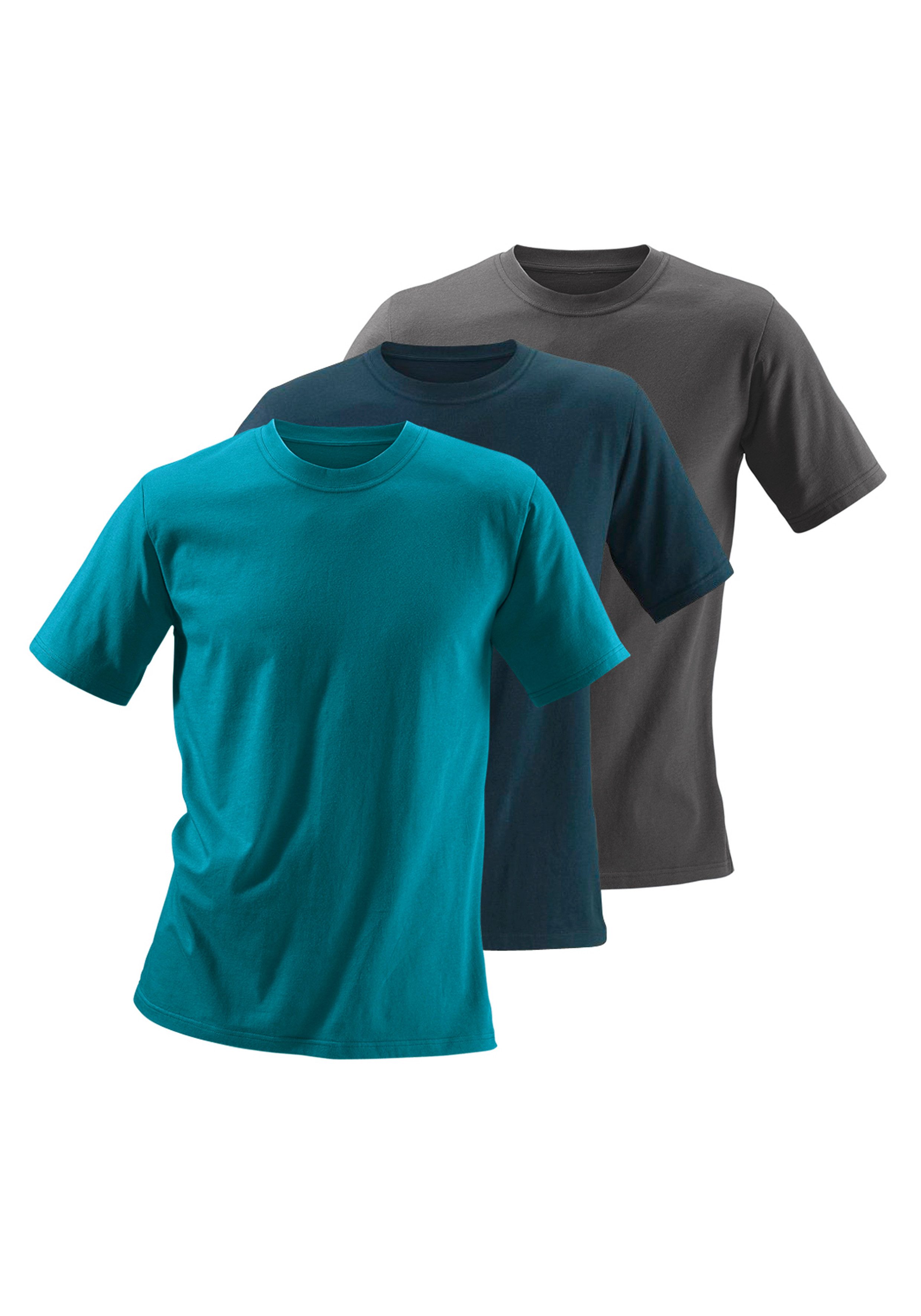 H.I.S T-Shirt, Unterziehshirt (3er-Pack) unifarben, Rundhalsausschnitt, aus Baumwolle. € 29,99, (€ 10,00 pro 1 Stk).