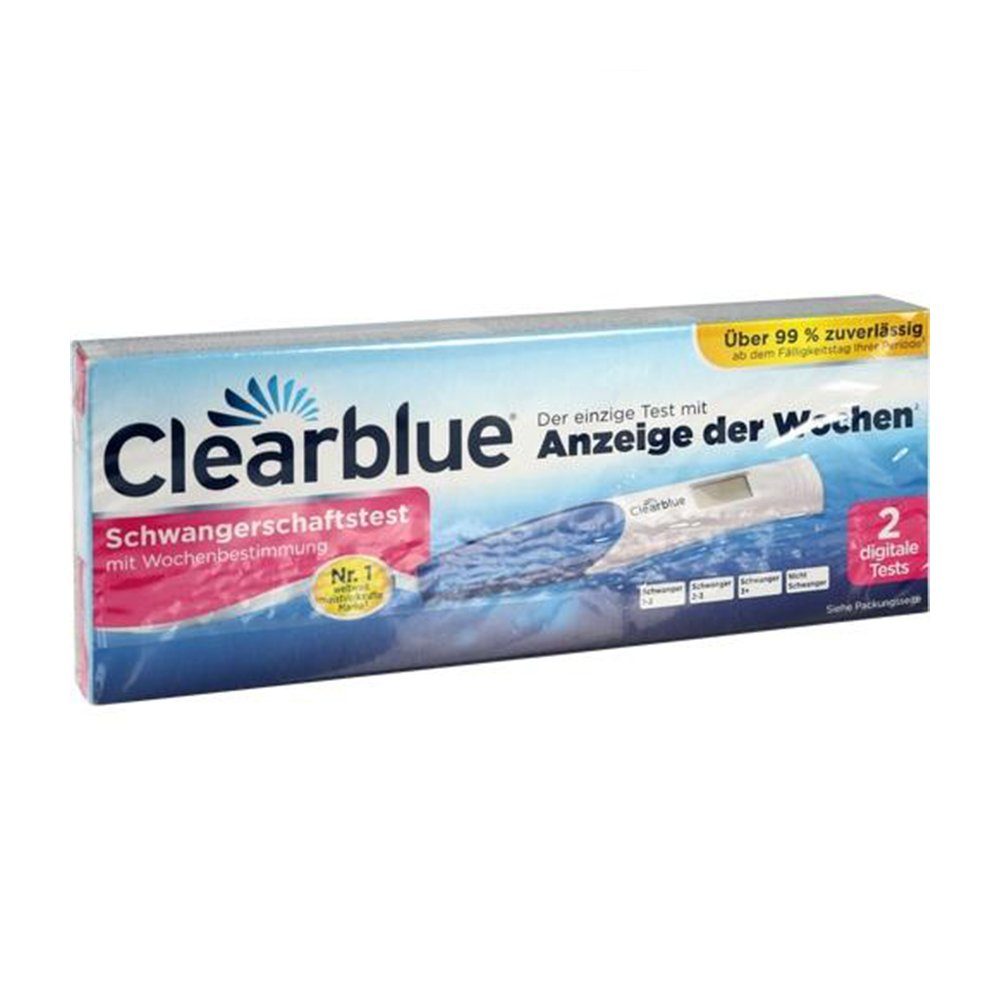 WICK Pharma - Zweigniederlassung der Procter & Gamble GmbH Schwangerschaftstest CLEARBLUE Schwangerschaftstest m.Wochenbestimmung, 2 Stück, 2-tlg.