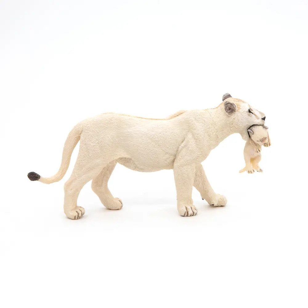 papo Actionfigur Papo 50203 Weiße Löwin mit Jungtier