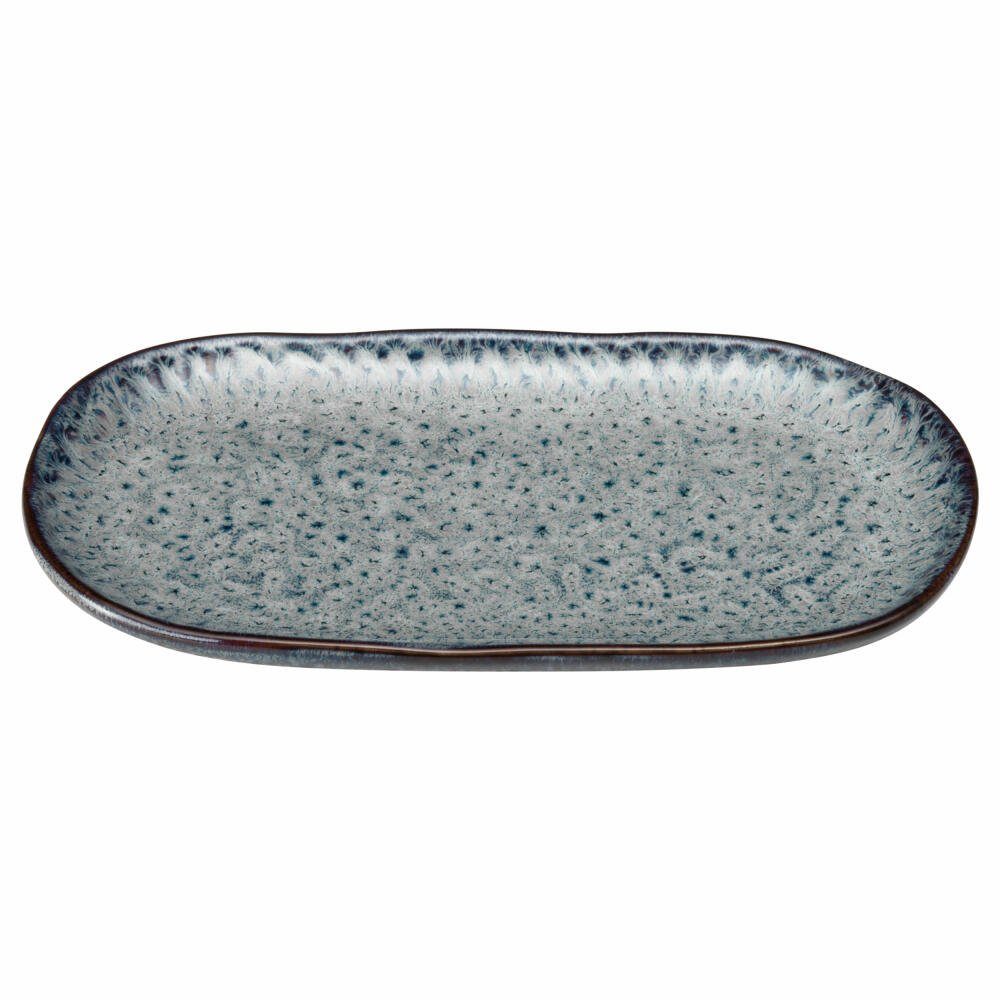 LEONARDO Servierplatte Matera, Anthrazit, 22 x 12 cm, Keramik, praktisch,  da stapelbar