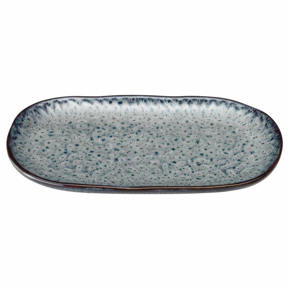 LEONARDO Servierplatte Matera, Anthrazit, 22 x 12 cm, Keramik, praktisch,  da stapelbar