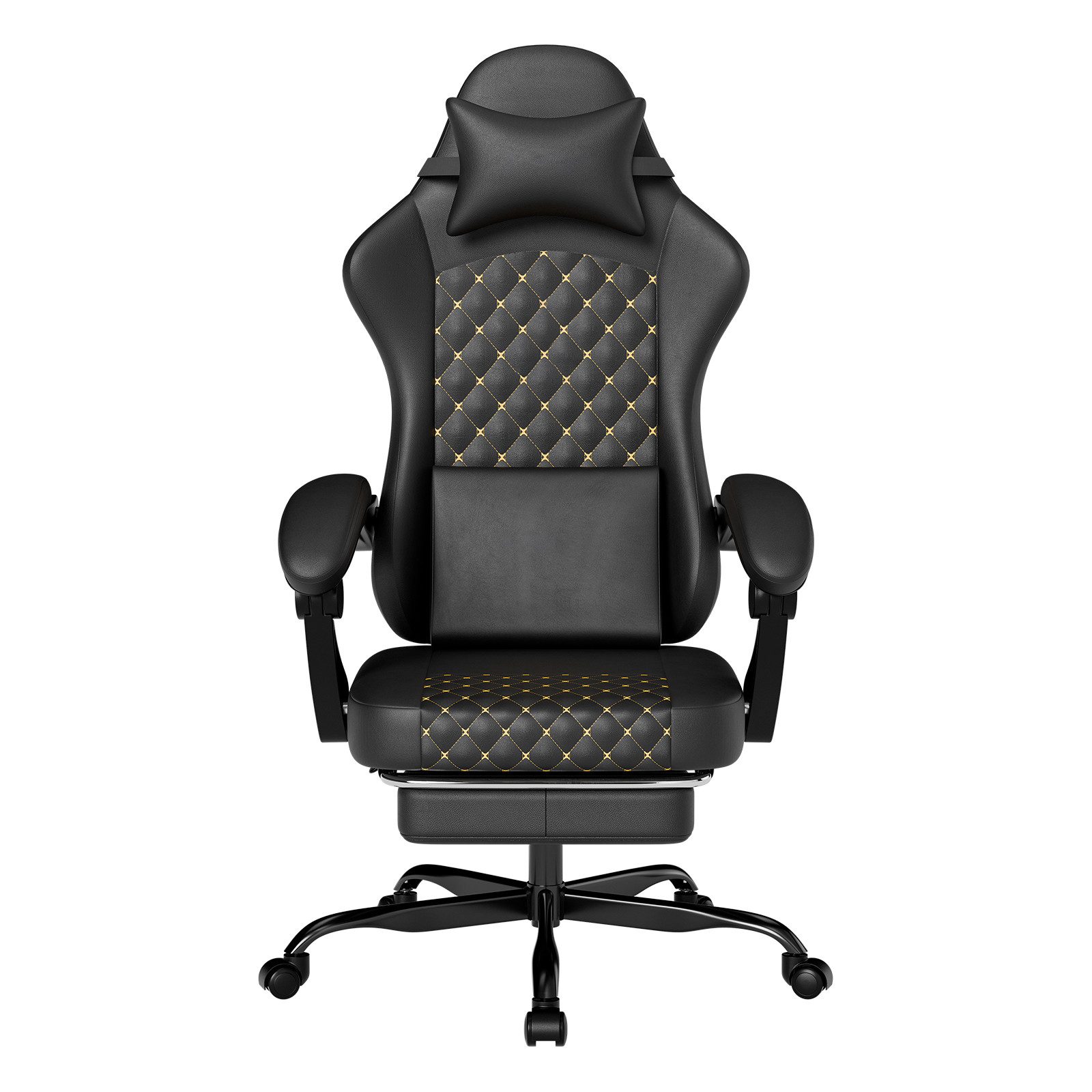 Wenta Gaming-Stuhl (Packung), Ergonomisches Design mit Massagefunktion und Fußstütze