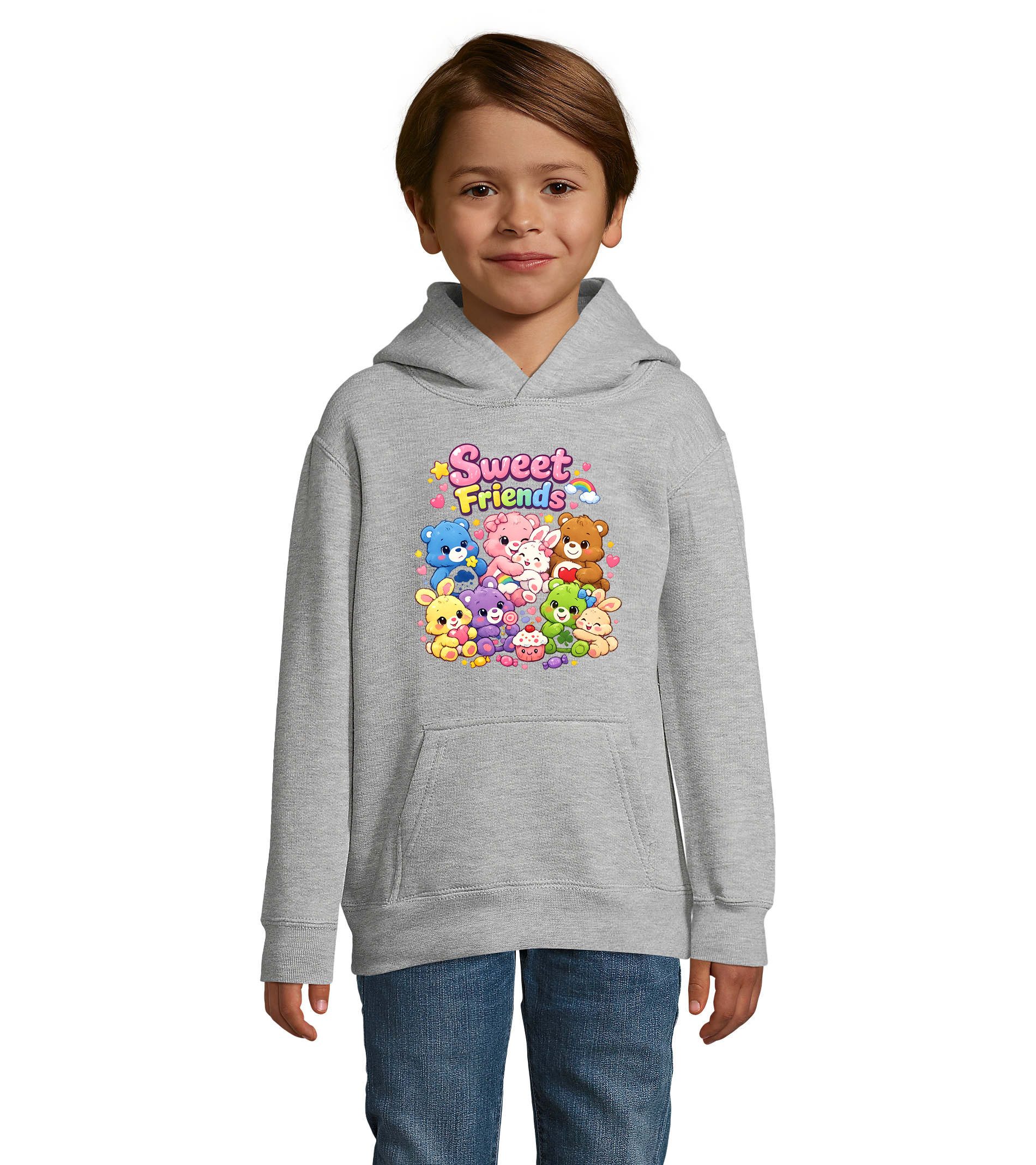 Blondie & Brownie Hoodie Kinder Hoodie Sweet Friends Cartoon Tiere Süß Freizeit Look Kids Sets (Einzelstück, Einzelartikel) SweetFriends Kinder Cartoon Hoodie