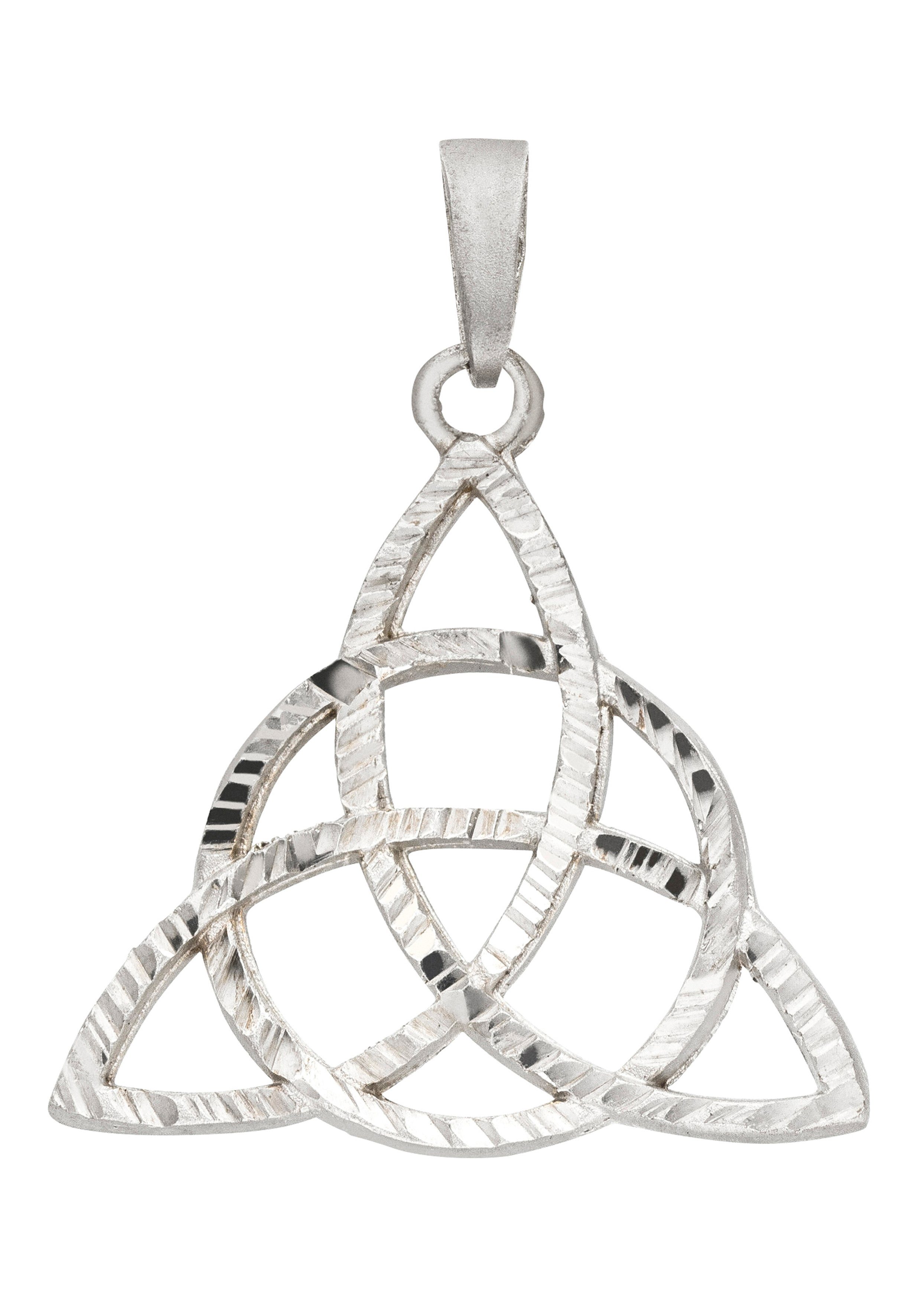 JOBO Kettenanhänger Anhänger Triquetra 28 mm, 925 Silber rhodiniert