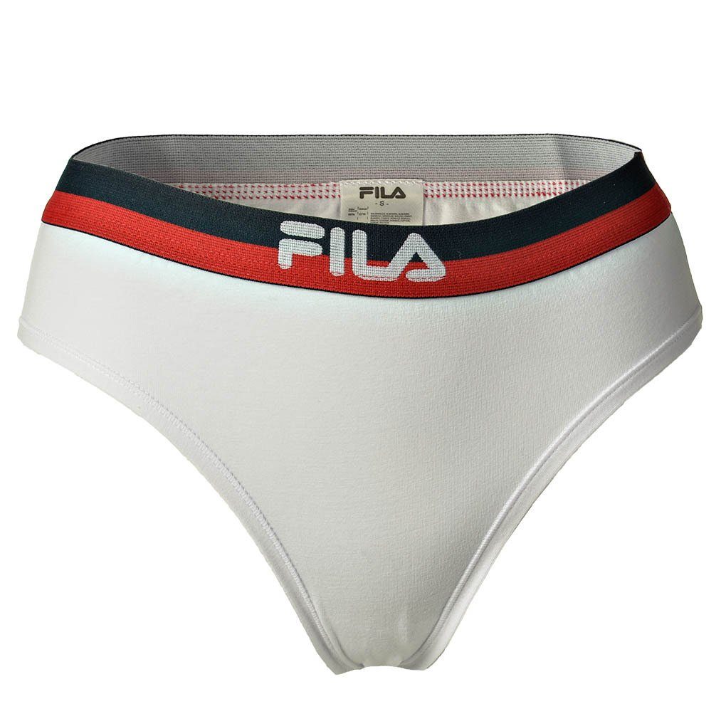 - Slip Slip Waist Panties, Regular Fila Weiß Logo-Bund Damen