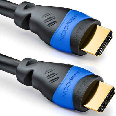 deleyCON 0,5m HDMI Kabel 2.0 / 1.4 Ethernet 4K 3D HDR FULL HD LED LCD TV HDMI-Kabel