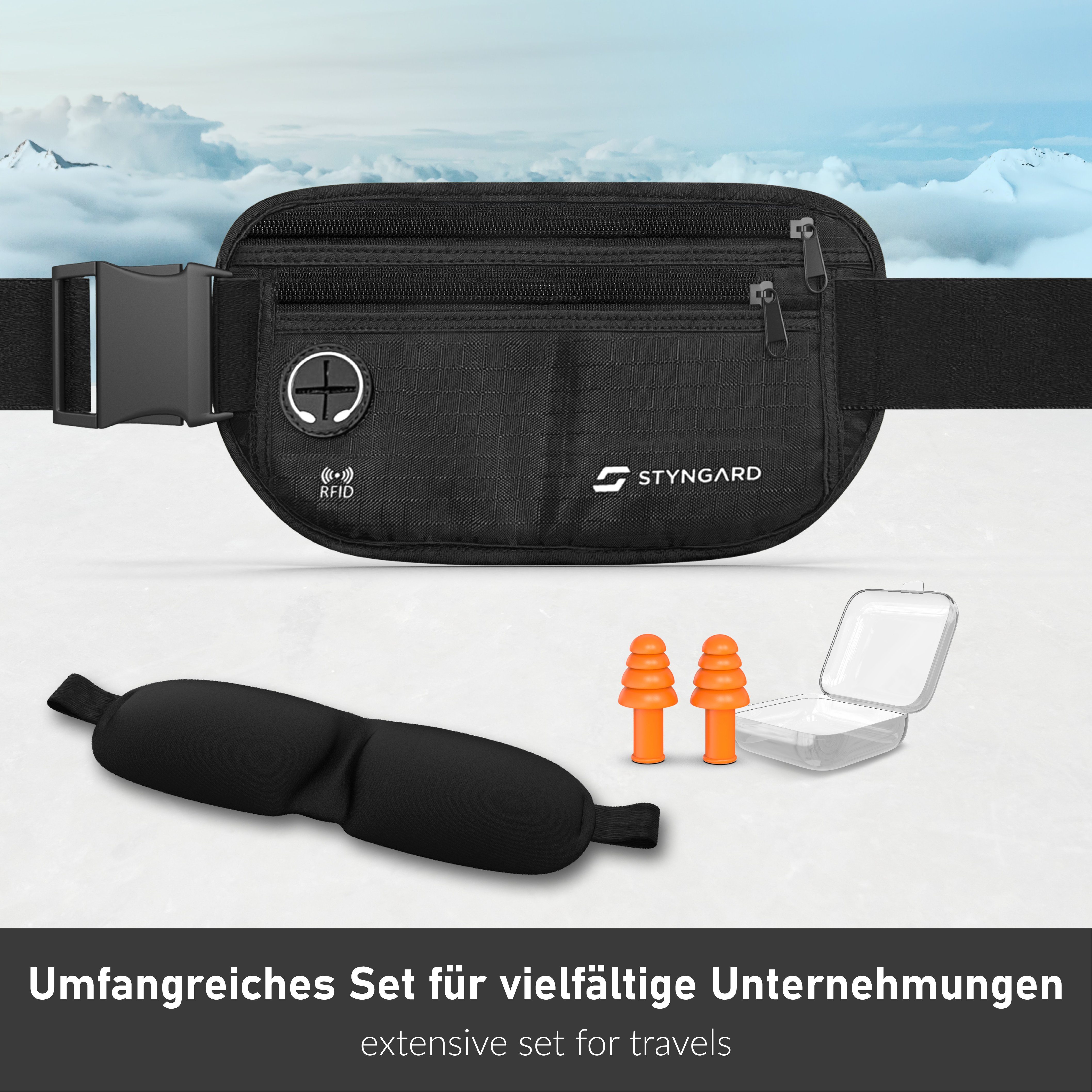 VINATO Diebstahlschutz Bauchtasche - RFID Schutz Gürteltasche Für Reisen & Sport