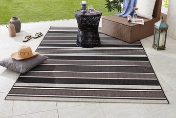 Teppich Strap, NORTHRUGS, rechteckig, Höhe: 8 mm, In- & Outdoor, Teppich, Streifen, Balkon, Terrasse, Garten, Wohnzimmer