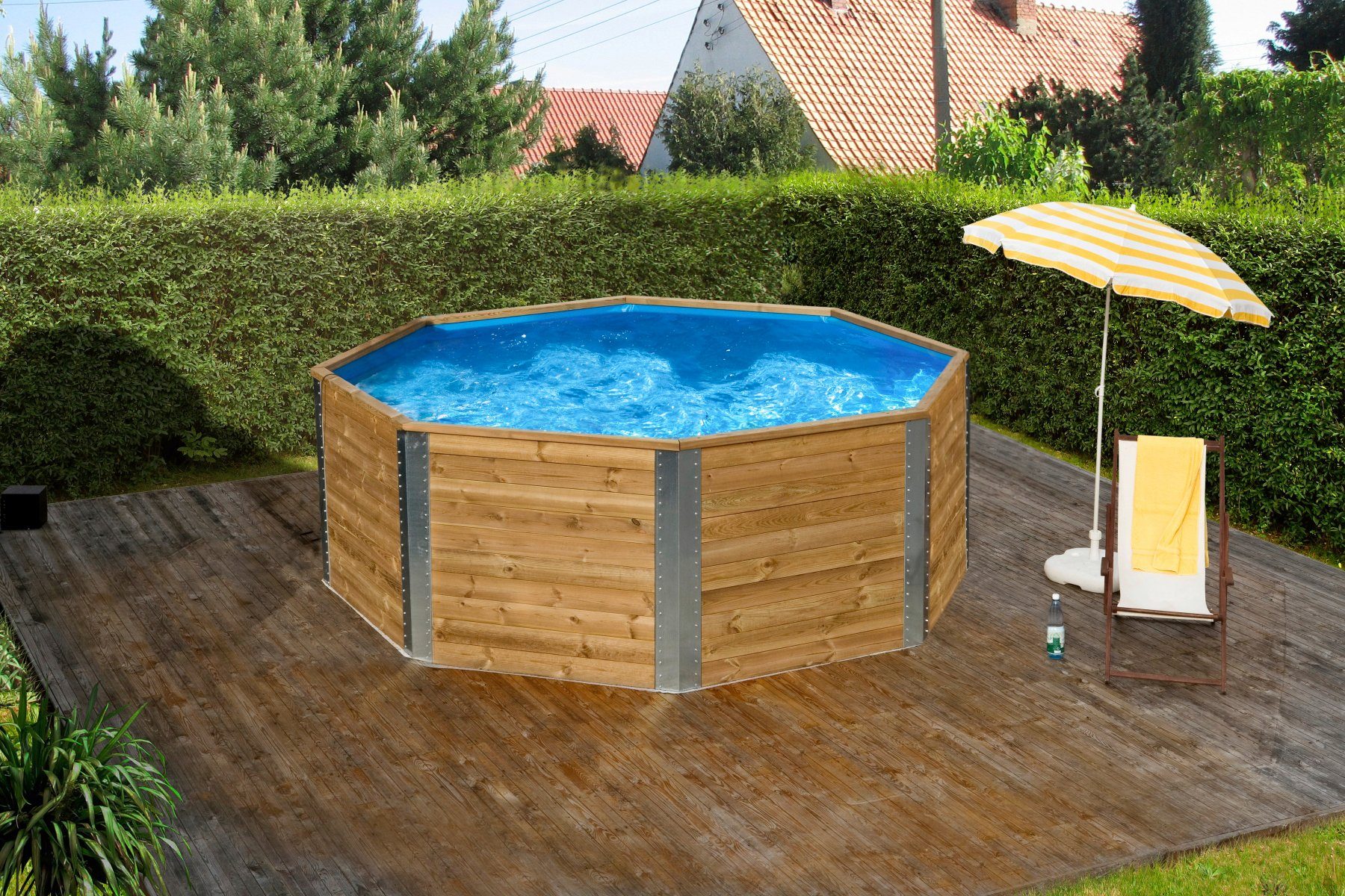 weka Achteckpool MALI 1 (Set, 4-tlg), 4-tlg., BxLxH: 325x325x116 cm