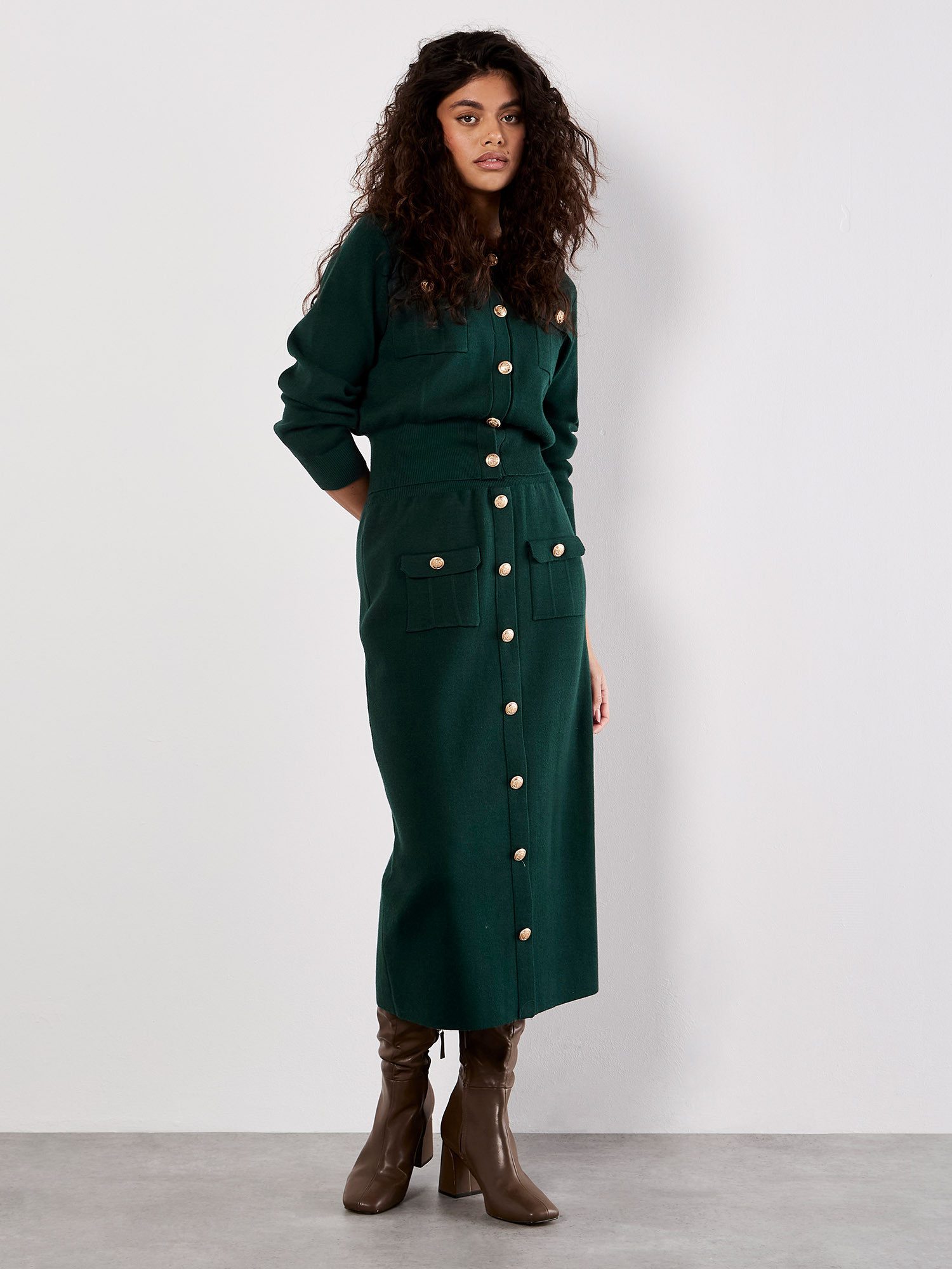 Apricot Kurzjacke Kurzjacke mit dekorativen Knöpfen günstig online kaufen