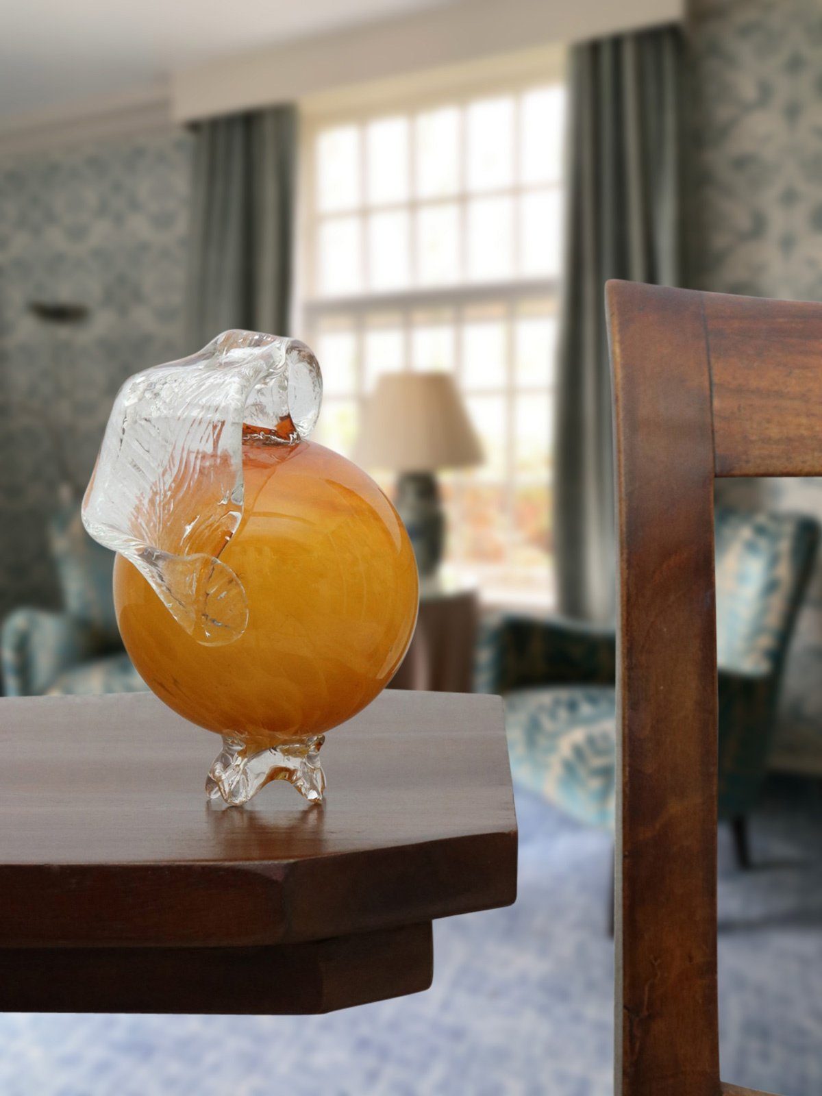 Briefbeschwerer Antik-Sti Dekofigur Aubaho Glas Figur Murano Frucht Glasfigur Orange im