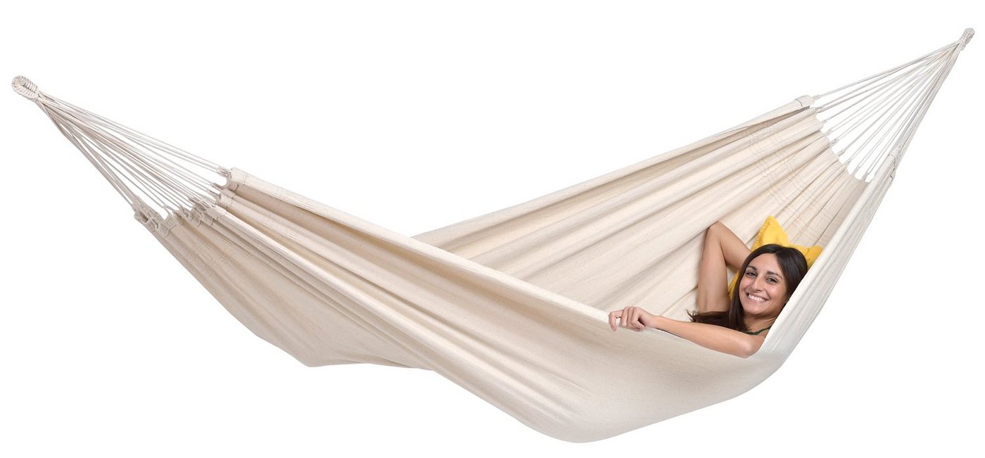 Amazonas Hängematte XL Hängematte Barbados - Klassische Hängematte für 2 Personen, Handgefertigt in Brasilien, recycelte Baumwolle