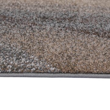 Teppich Moderner Dielen Teppich mit abstraktem Muster in grau-silber, Carpetia, rechteckig, Höhe: 13 mm