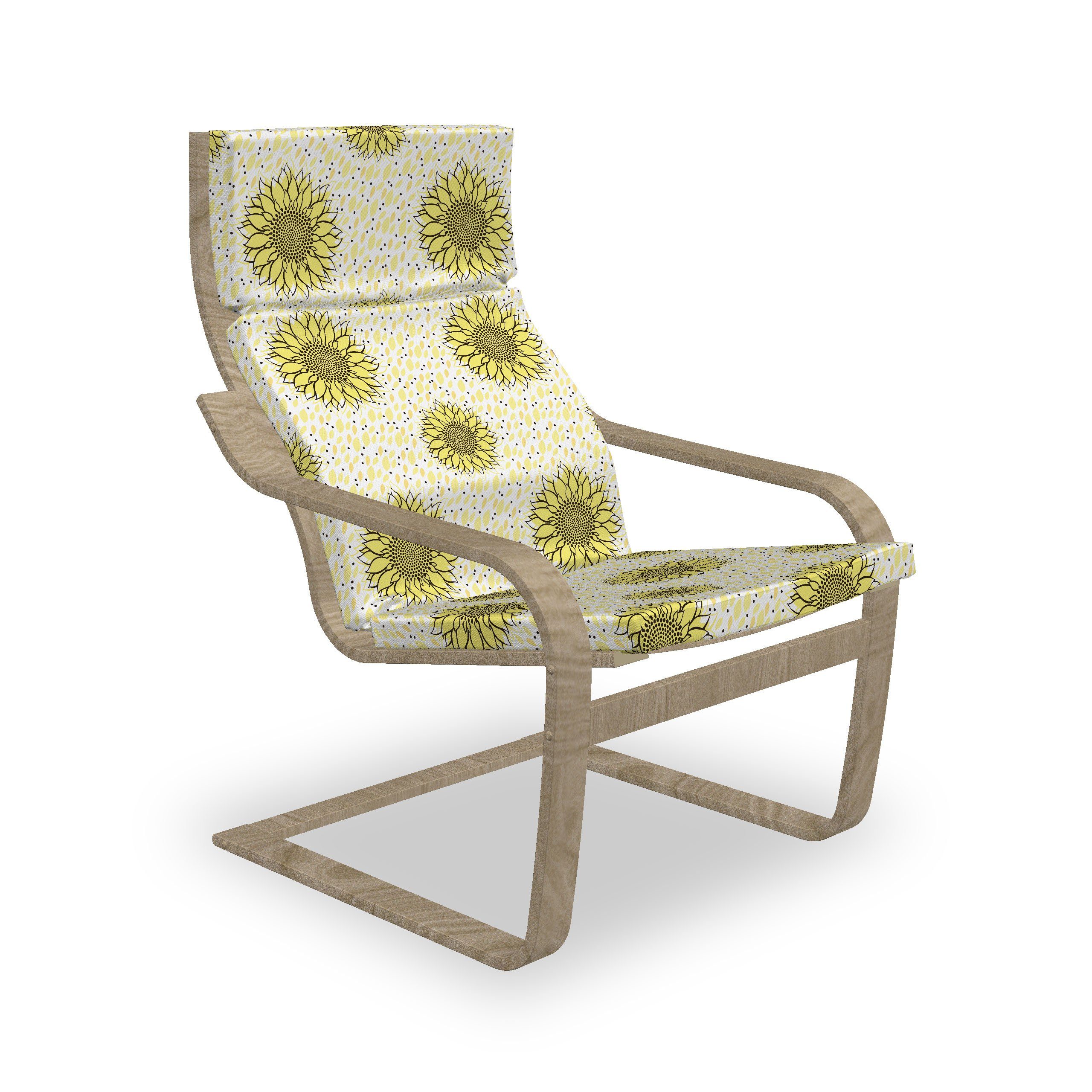 Abakuhaus Punkte Stuhlkissen Stuhlkissen Sunflowers Spots mit Hakenschlaufe mit Sitzkissen und Reißverschluss, Gelbe