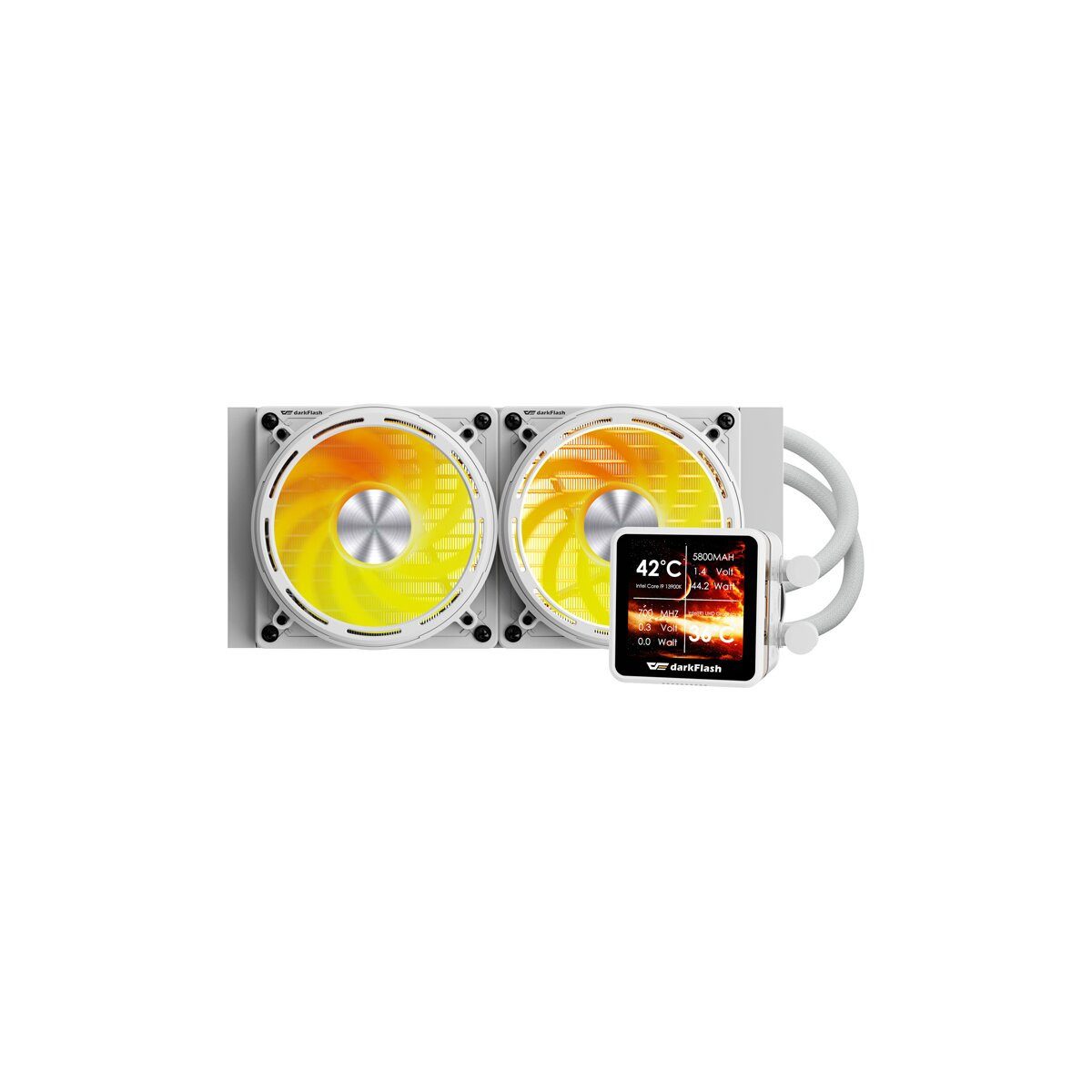Darkflash Wasserkühlung DE240 CPU Wasserkühlung 240mm Radiator Weiß