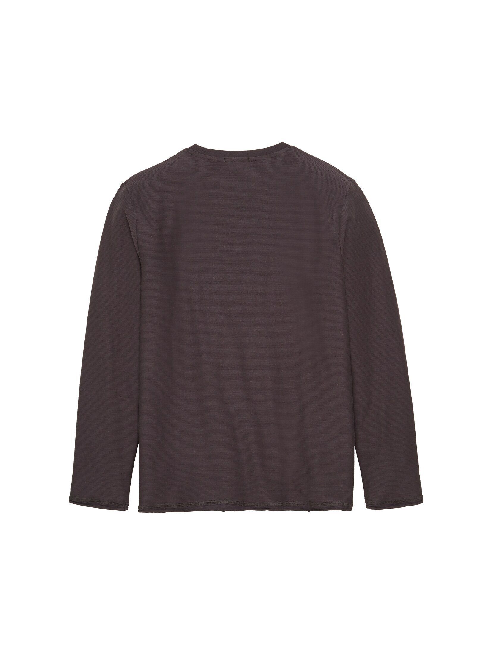 T-Shirt coal TOM Bio-Baumwolle Langarmshirt TAILOR man mit grey