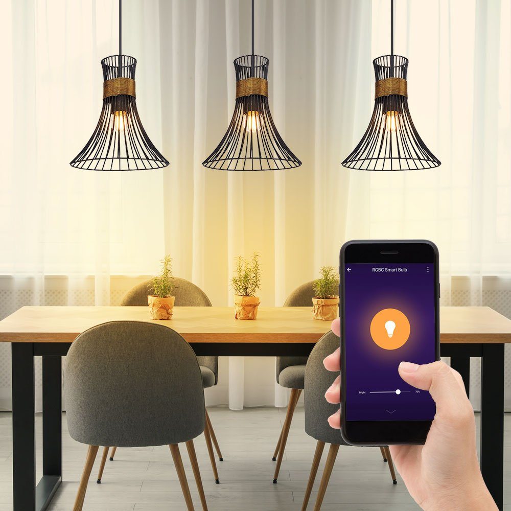 Farbwechsel, LED-Leuchte, LED Smart Kaltweiß, Warmweiß, Neutralweiß, Hänge Design etc-shop Lampe Decken Stab DIMMBAR RGB Pendel Leuchtmittel Tageslichtweiß, Smarte inklusive,