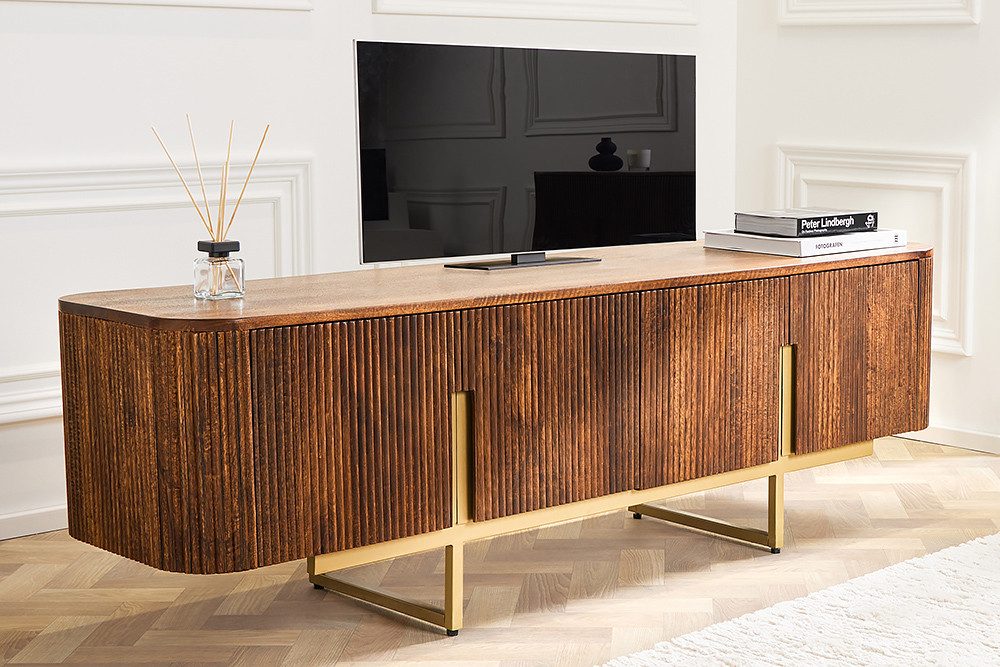 riess-ambiente TV-Bank GATSBY 160cm braun / günstig online kaufen
