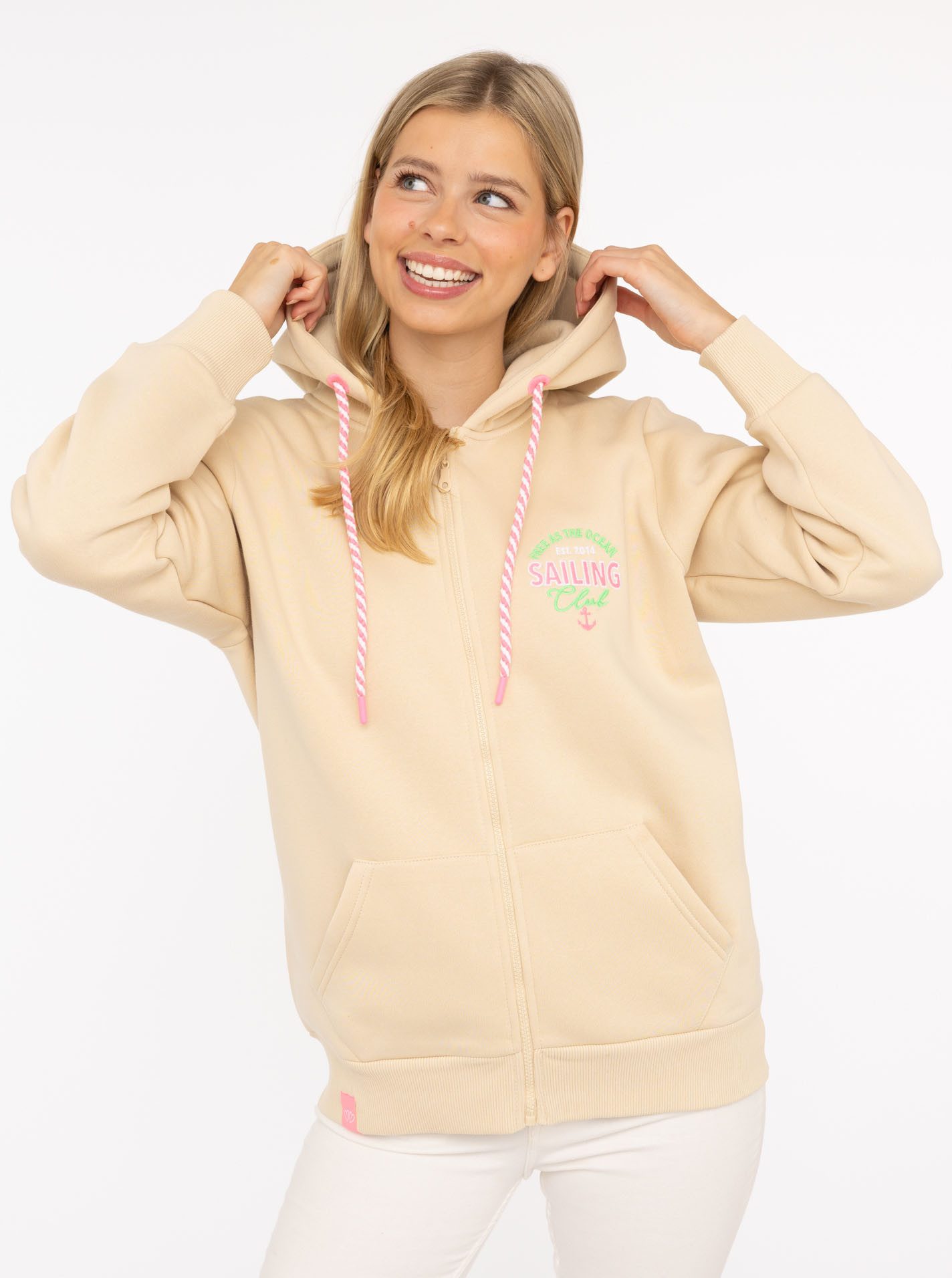 Zwillingsherz Kapuzensweatjacke "Sailing Club" Kapuzensweatjacke mit großer günstig online kaufen