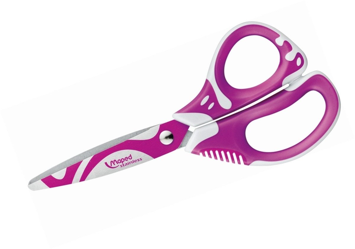 MAPED Papierscheren Schere Zenoa Fit 13 cm Rechts-u.Linkshänder farbig sortiert