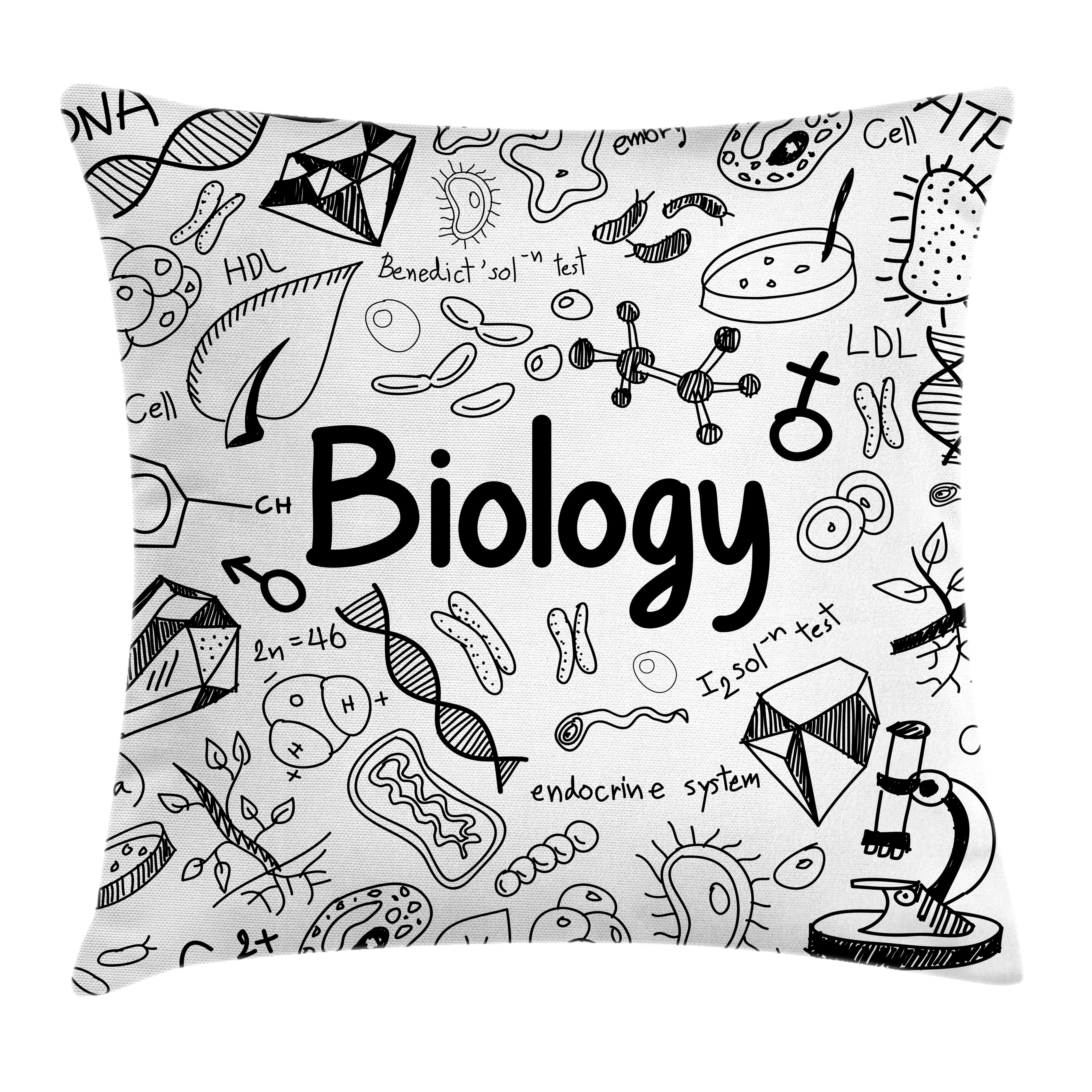 Farbfesten Schülerlabor Biologie Kissenhülle (1 Handschrift Abakuhaus mit Reißverschluss Waschbar Klaren Stück), Beidseitiger mit Druck, Farben Kissenbezüge