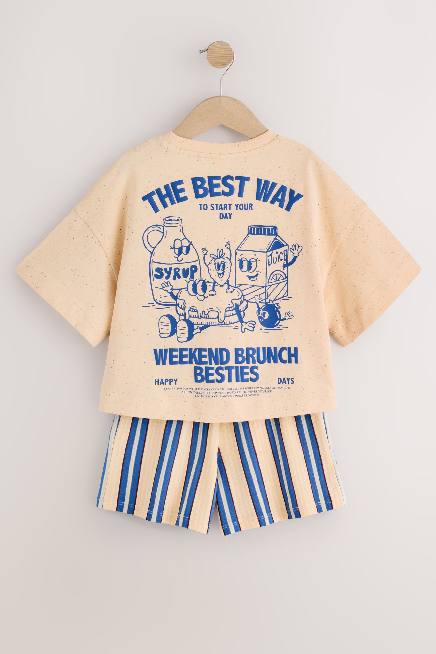 Next Shirt & Shorts T-Shirt und strukturierte Shorts im Set (2-tlg)