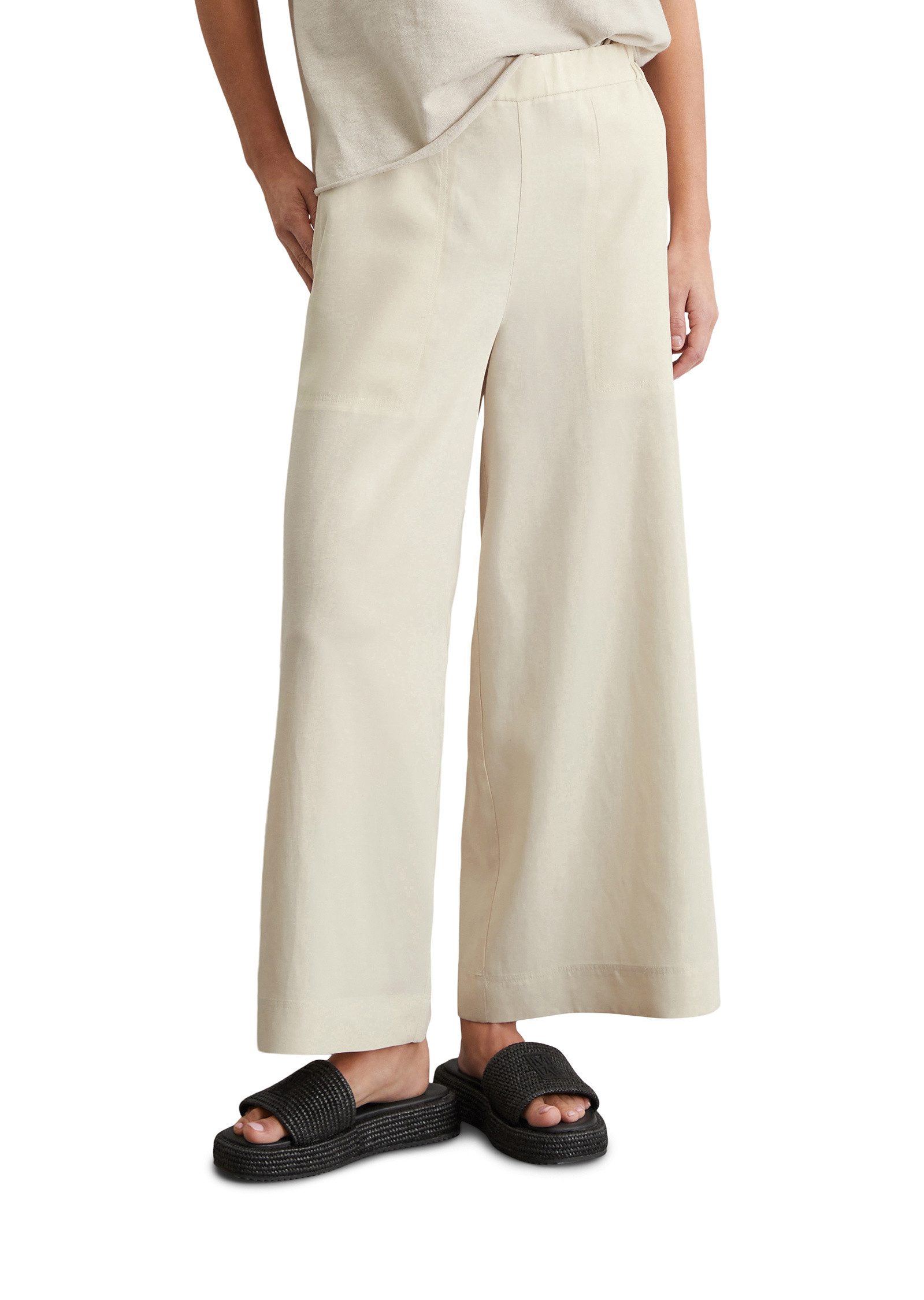 Chinohose aus TENCEL™ Lyocell-Leinen-Mix