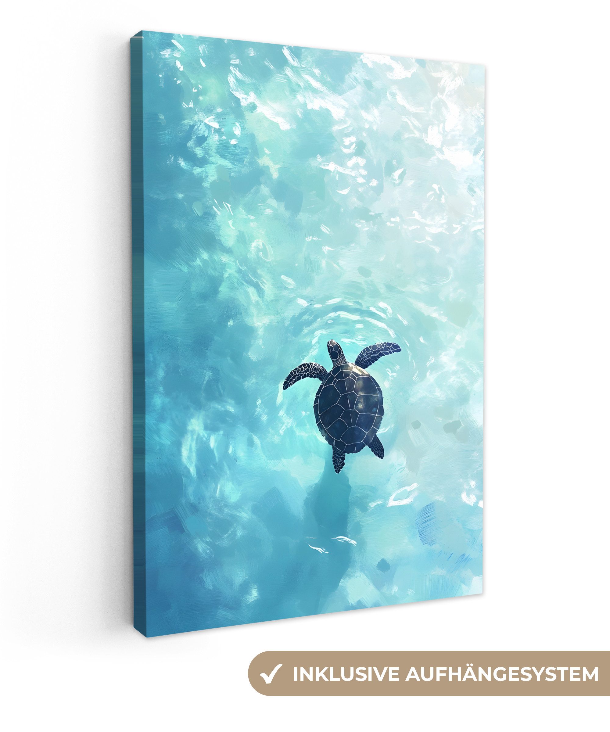 OneMillionCanvasses® Leinwandbild Schildkröte - Meer - günstig online kaufen