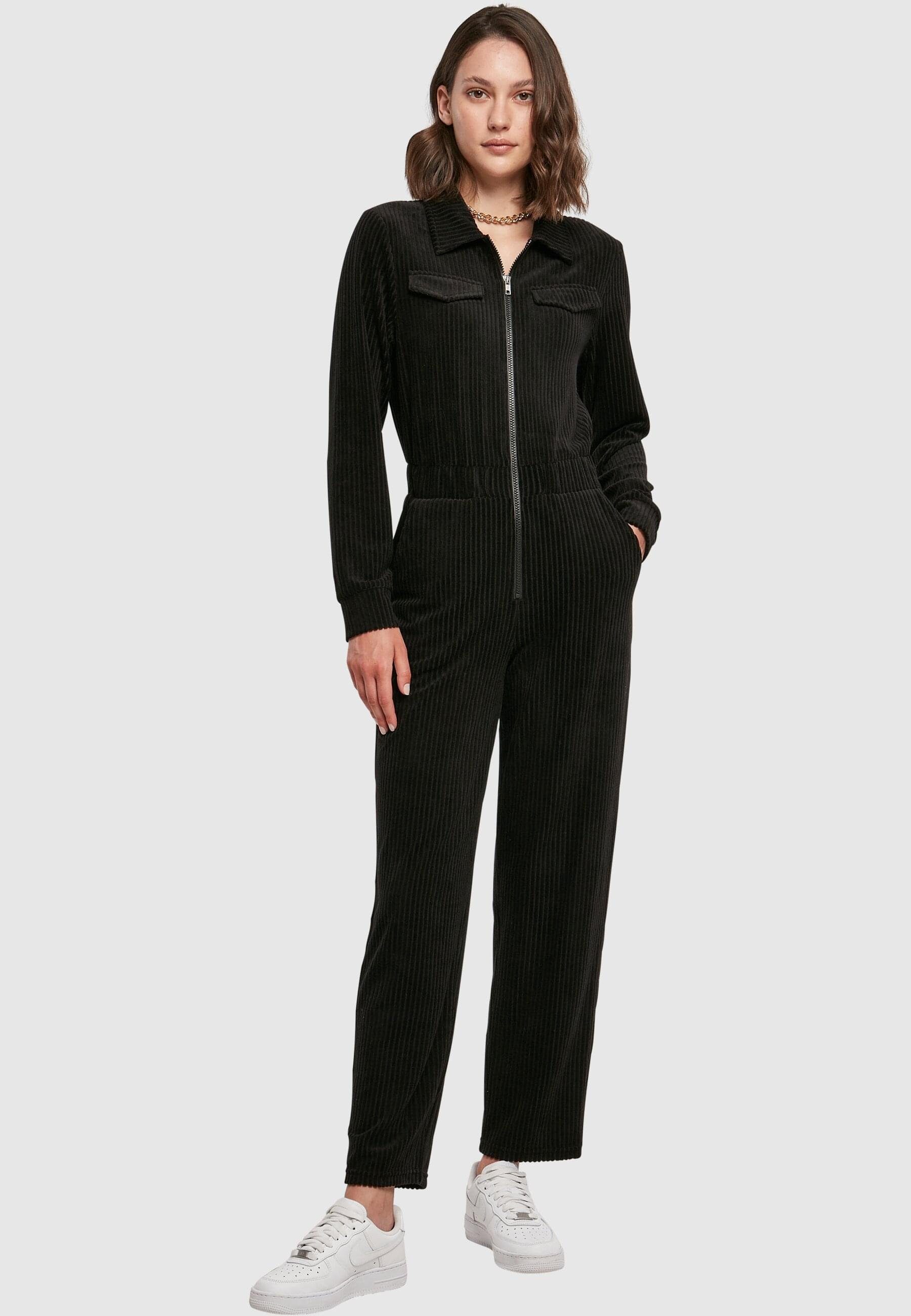 CLASSICS Rib Jumpsuit Ladies Damen (1-tlg) Boiler URBAN Suit Velvet
