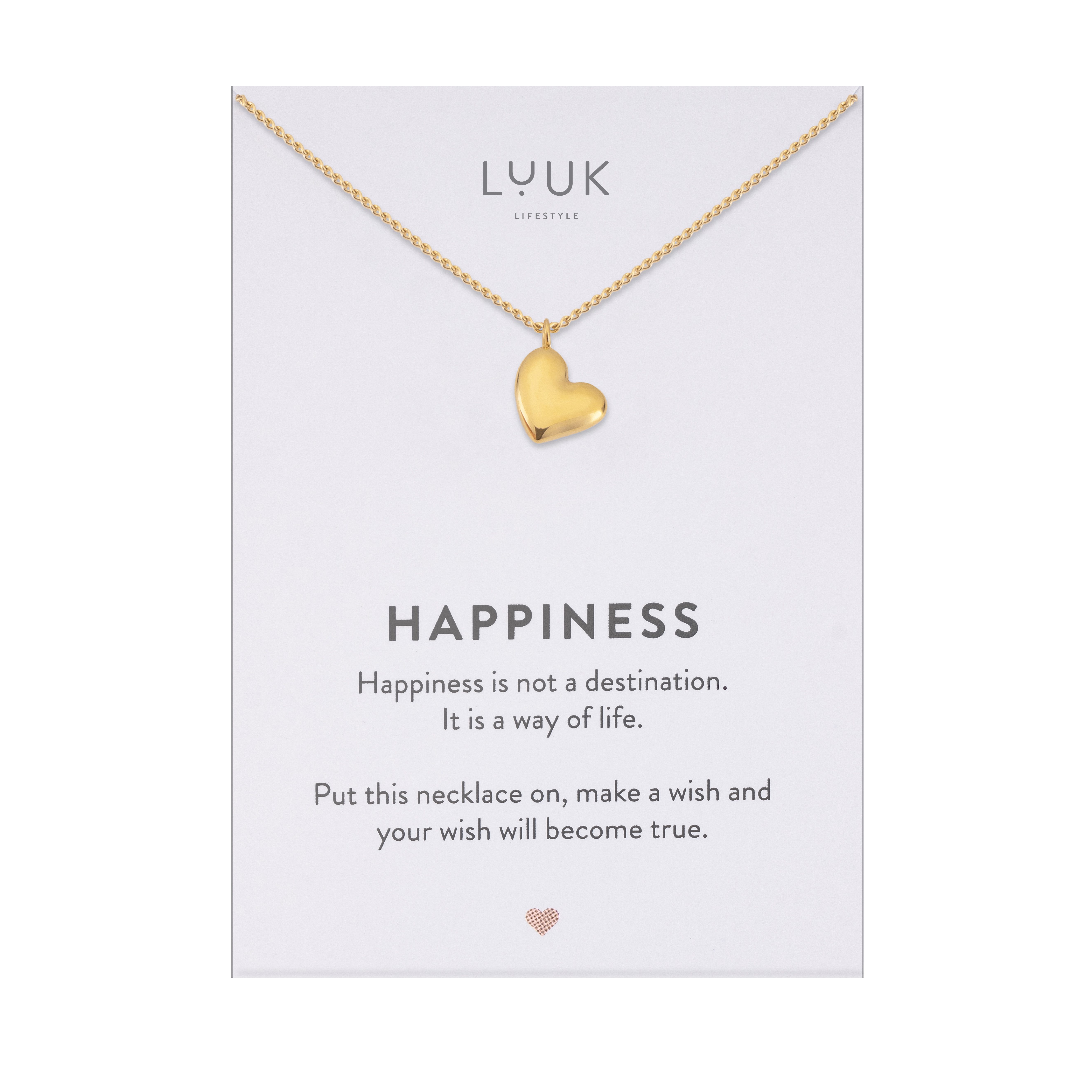 LUUK LIFESTYLE Kette mit Anhänger Herz, wasserfeste Halskette aus Edelstahl günstig online kaufen