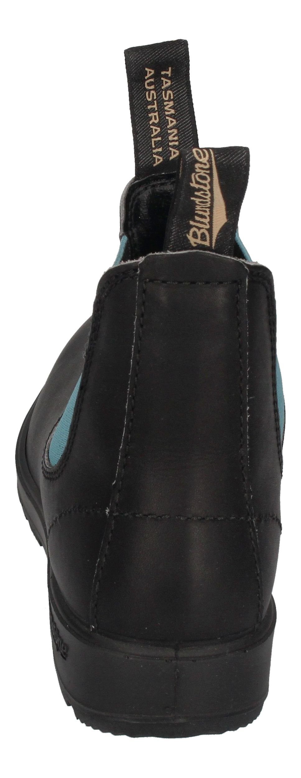 Chelseaboots Black Series 500 Teal BLU2207-001 Original Leather Blundstone Elastic with