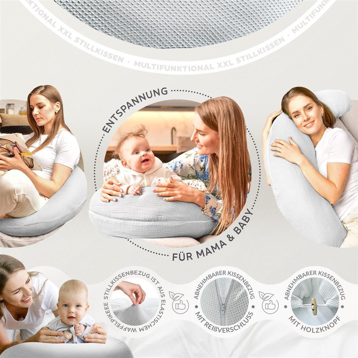 SEI Design Stillkissen StillkissenXXL Seitenschläferkissen 190x30 – Ergonom günstig online kaufen