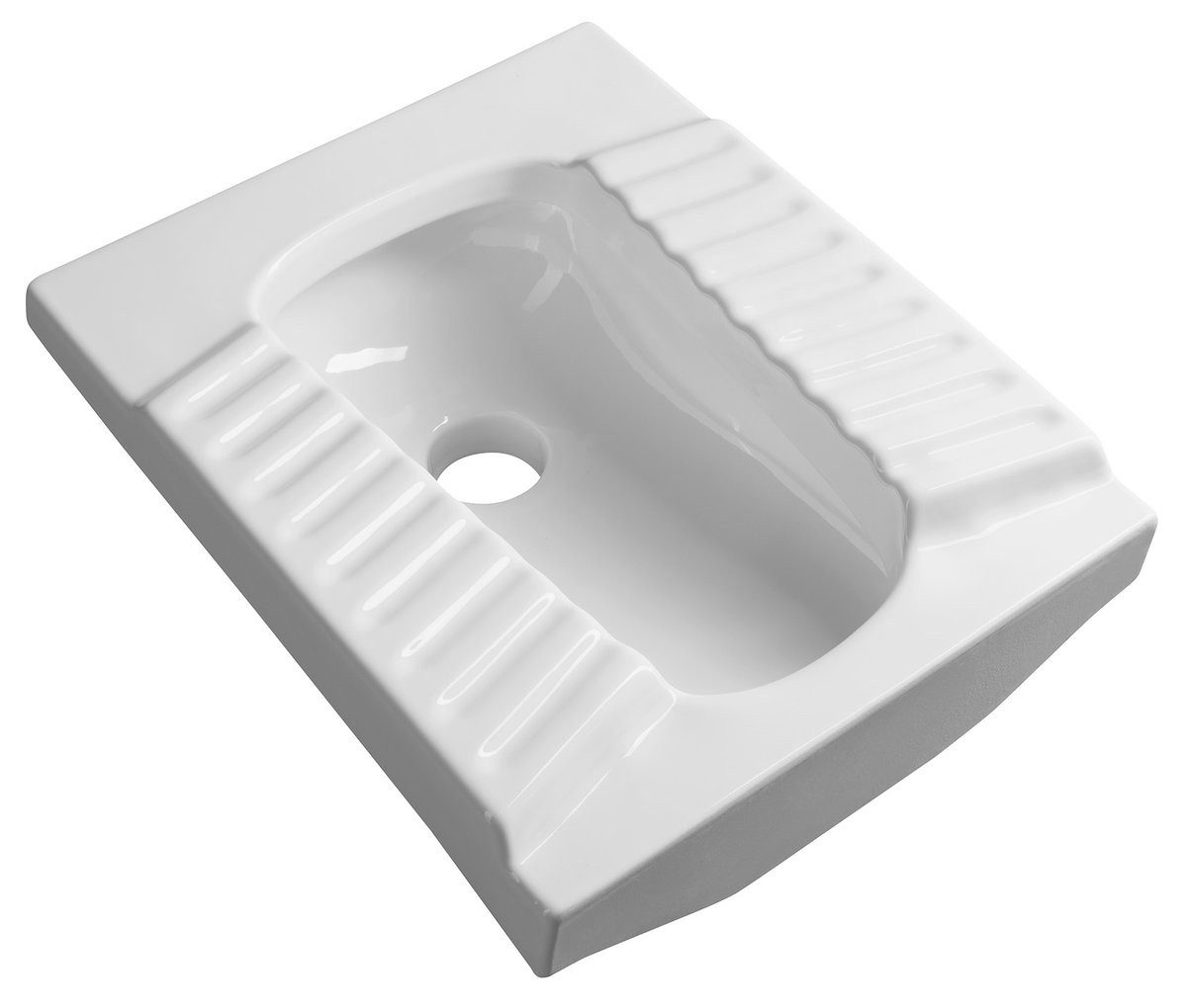 Aqualine Tiefspül-WC AGADI Toilette mit türkischer Spülung 50x61,5cm, Hock-WC, Weiß, Aqualine-TU0586