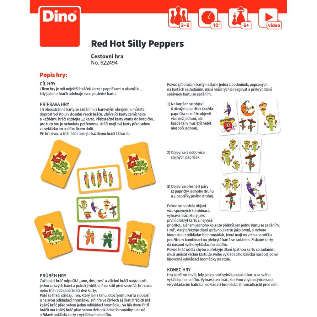 Dino Bikes Spiel DINO Reisespiel Red Hot Silly Peppers