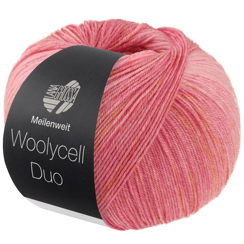 LANA GROSSA Meilenweit 100 WOOLYCELL DUO Häkelwolle, 400 m (4-fach Sockengarn ohne Polyamidanteil), 100 g