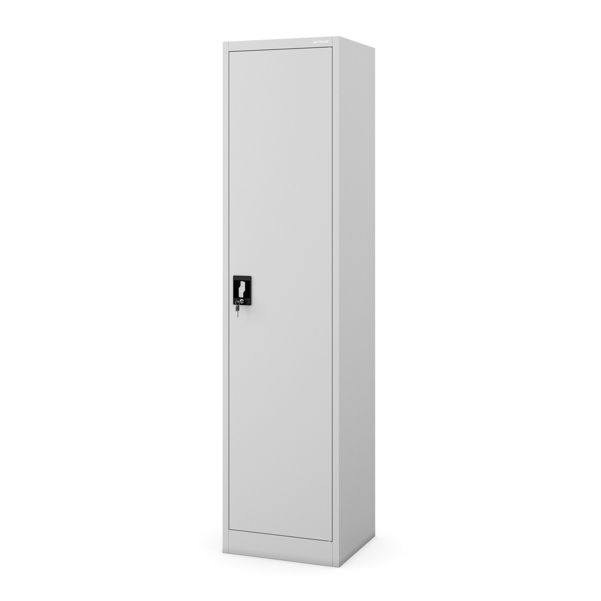 Jan Nowak Aktenschrank Metall Büroschrank abschließbar 45 cm ALEX 4 Böden Stahl schmal (Aktenschrank Ordnerschrank Büro Kanzlei Praxis platzsparend, Stahl 0,6 mm 185 x 45 x 40 cm Wandmontage 2 Schlüssel robust) Schloss langlebig pulverbeschichtet 13 Farbe