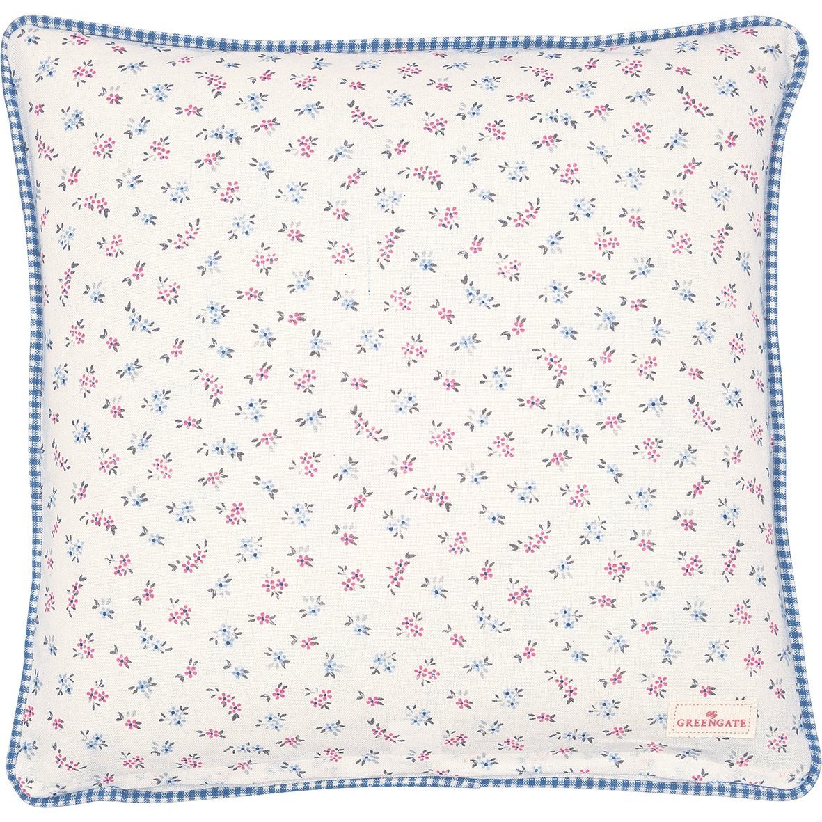 Greengate Kissenhülle Laura Moments Kissenhülle dusty blue emb. 40x40 cm
