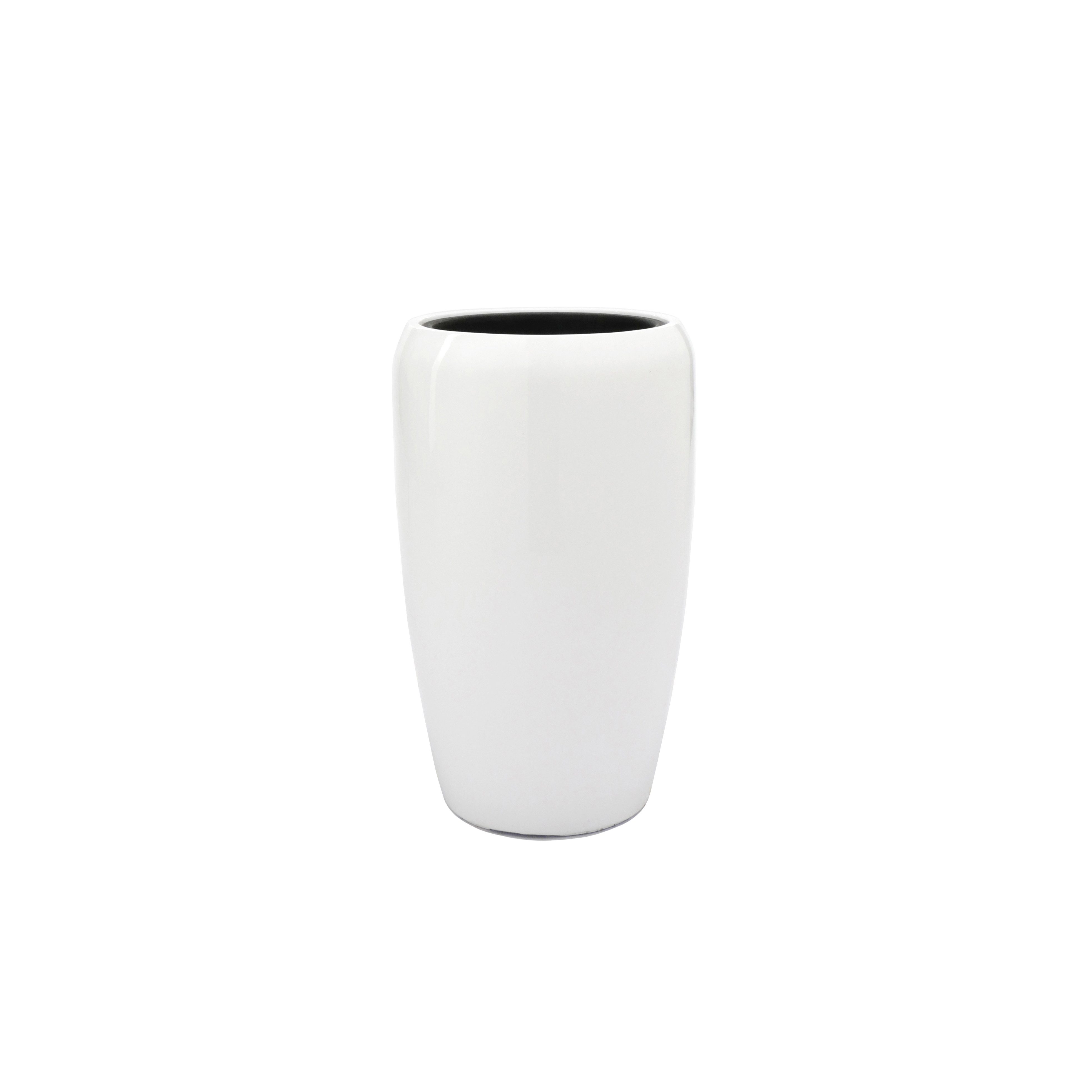 Flingora Bodenvase Cleo, mit Einsatz - Fiberglas - Indoor & Outdoor - Weiß - Höhe 51 cm