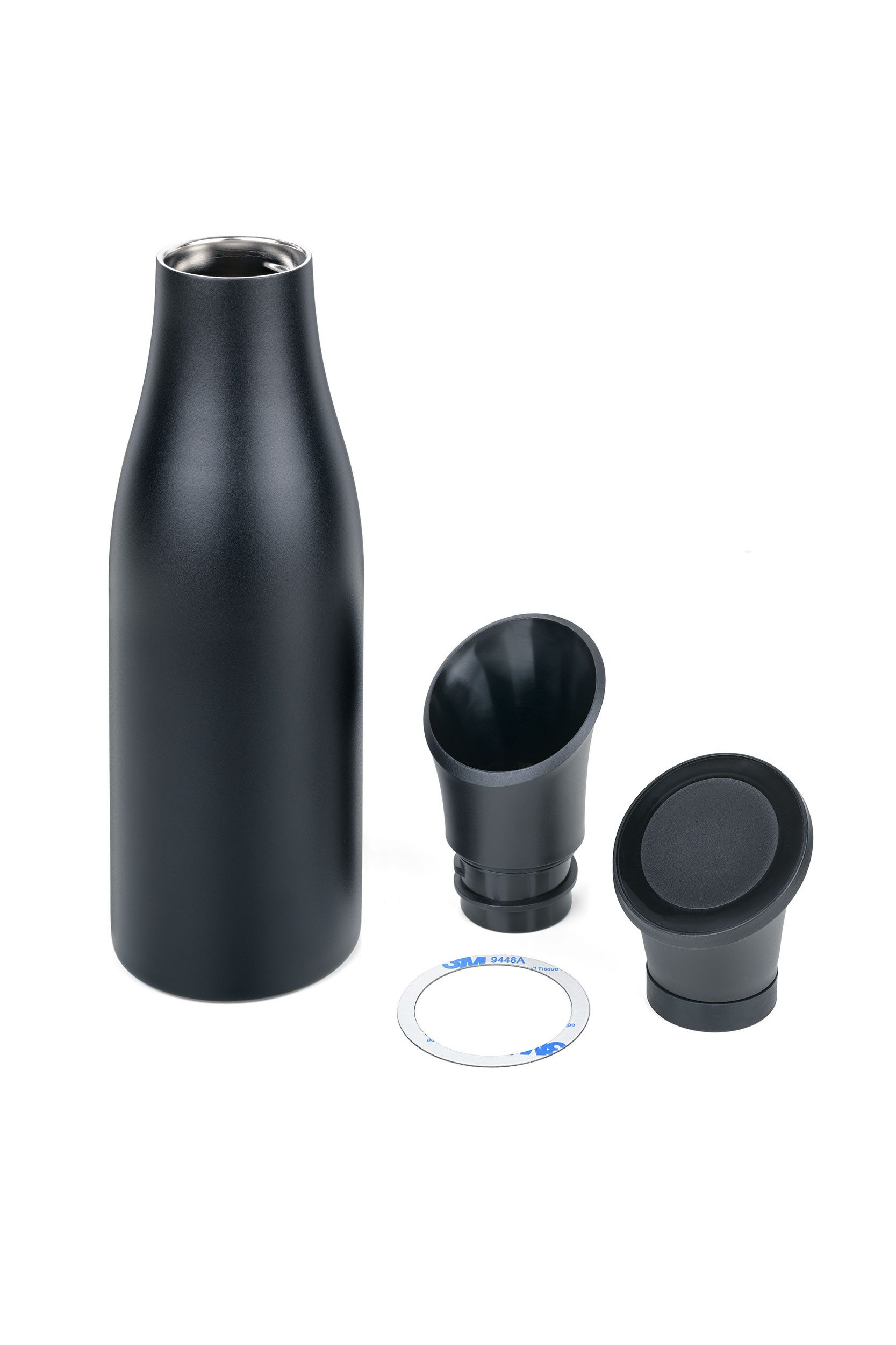 TROIKA Trinkflasche mit MagSafe handyhalter STAND BY ME, Thermoflasche 550ml aus Edelstahl, vakuumisoliert doppelwandig, 12h heiß 24h kalt, in 3 Farben