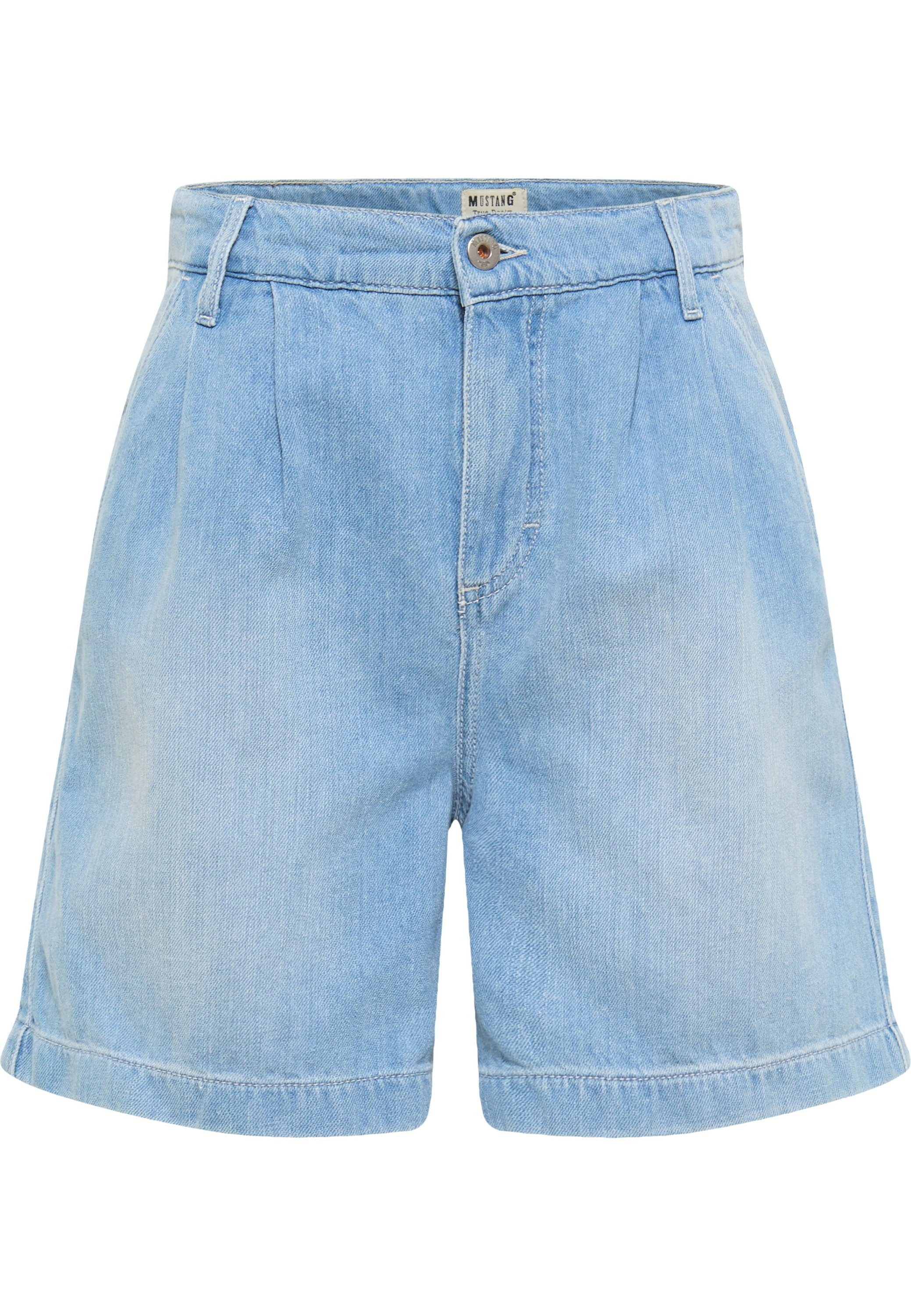 MUSTANG Shorts Style Pleated Jeansshorts Mustang