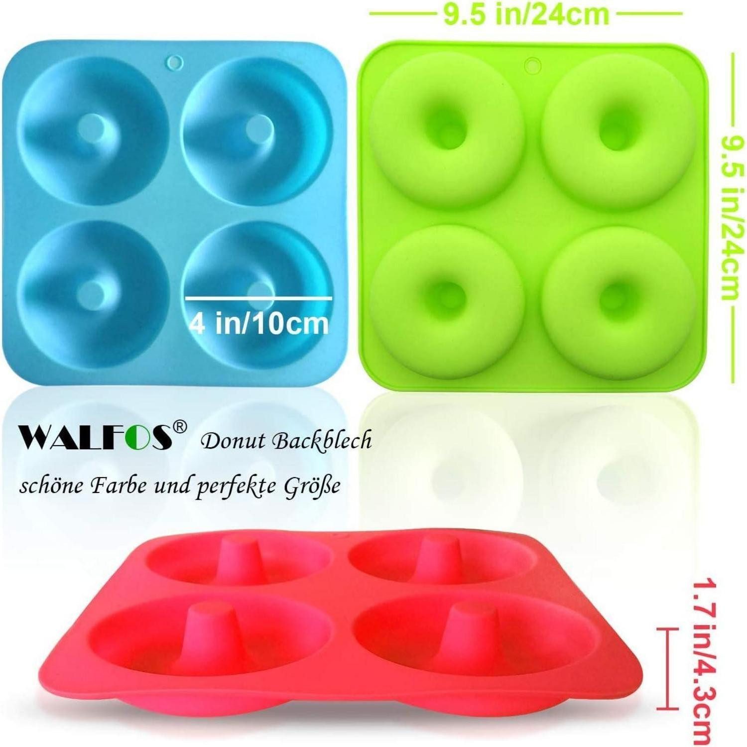 LuxusKollektion Donutform Donut Backform Silikon 3-teiliges Set Von 4-loch Groß Donut Donut