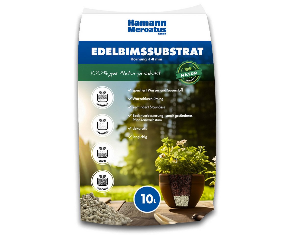 Hamann Mercatus GmbH Pflanzgranulat Hamann Mercatus Edelbims 4 - 8 mm 10 Liter
