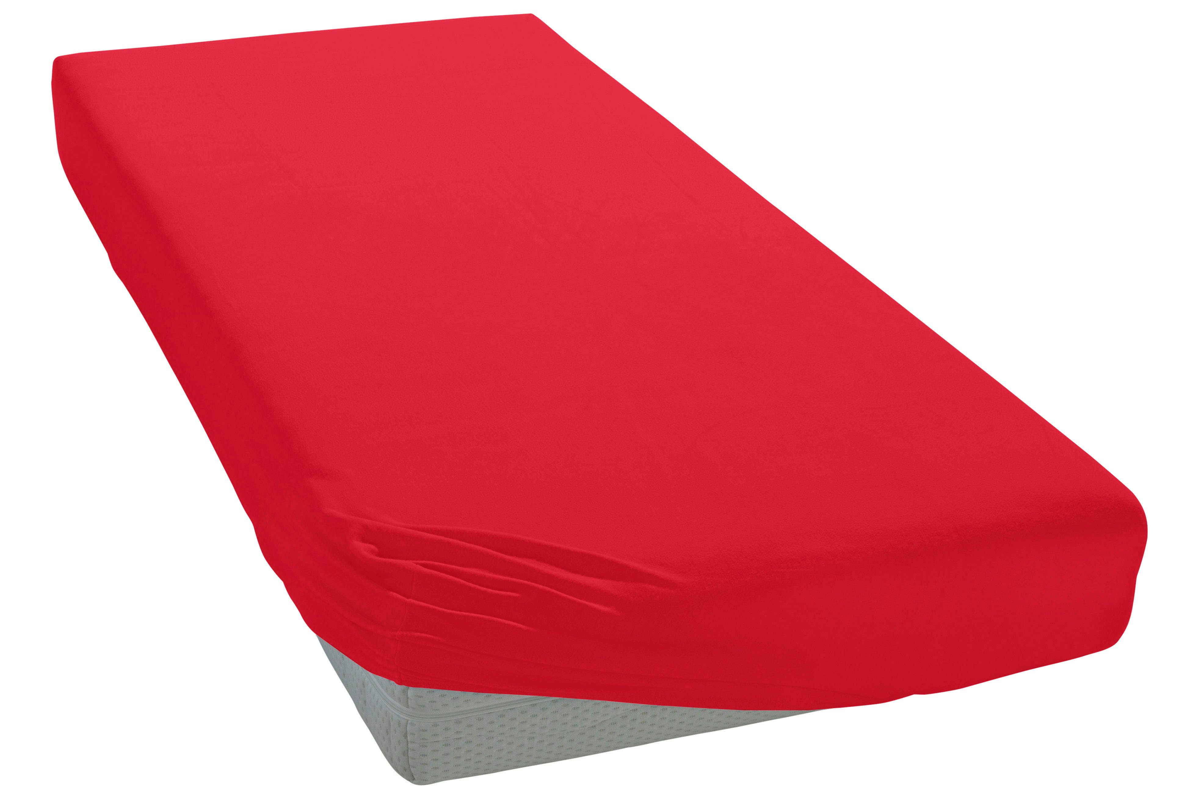 OTTO home Spannbettlaken PAPRIKA Microfaser-Jersey und warme Fleece-Qualität, Microfaser-Jersey, Gummizug: rundum, (1 Stück), Bettlaken Laken Spannbettuch, schn – Bild 2 von 5