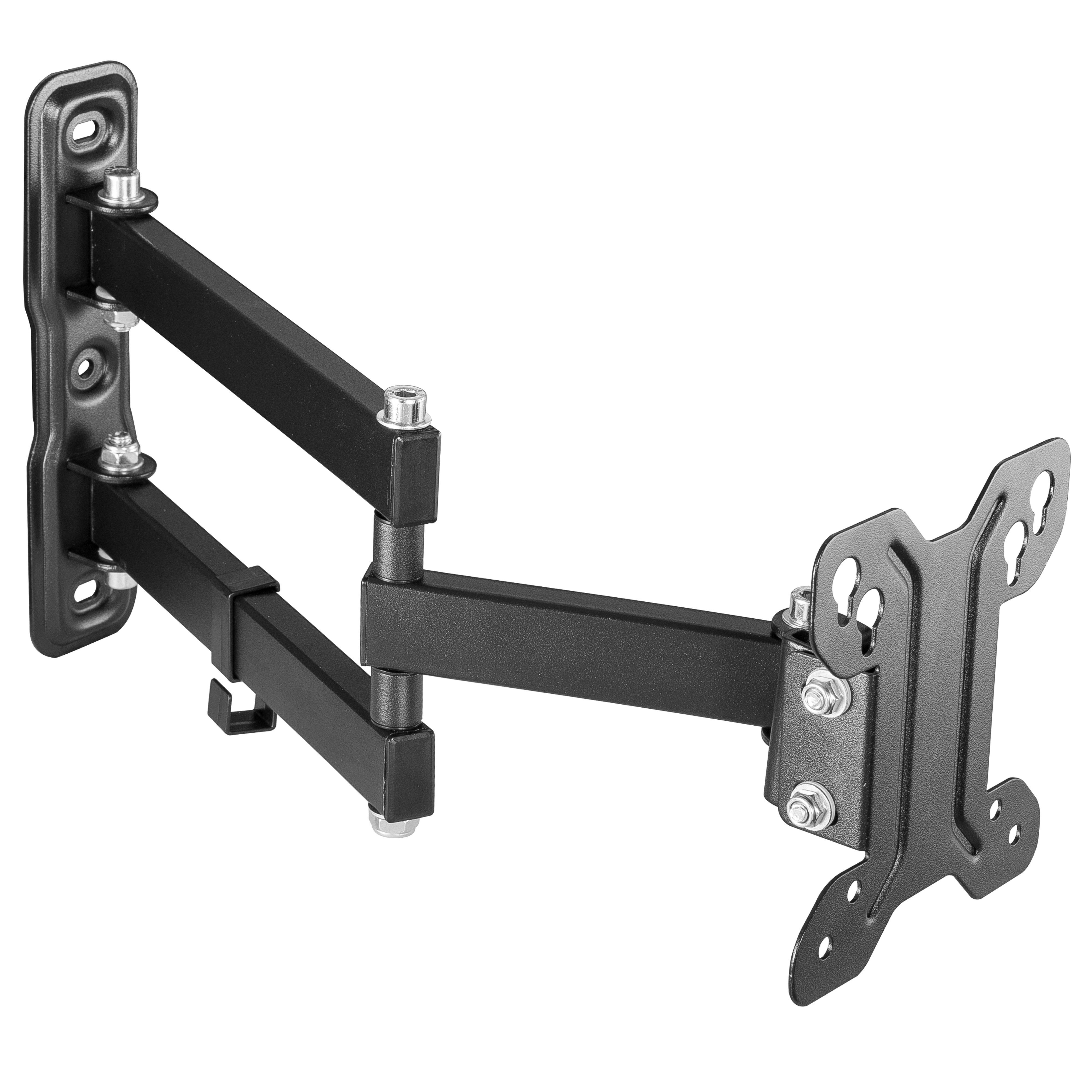 RICOO TV-Wandhalterung TV Monitor Wandhalterung 13"-30" mit Schwenk- und Neigefunktion S7911, (bis 30 Zoll, VESA 75x75 und 100x100, 1-tlg., 15Kg Aufnahme, 13" bis 30" (33-76 cm) Bildschirm Diagonale, bis 30° Neigung, bis 180° Schwenkung Monitor Wand Halte